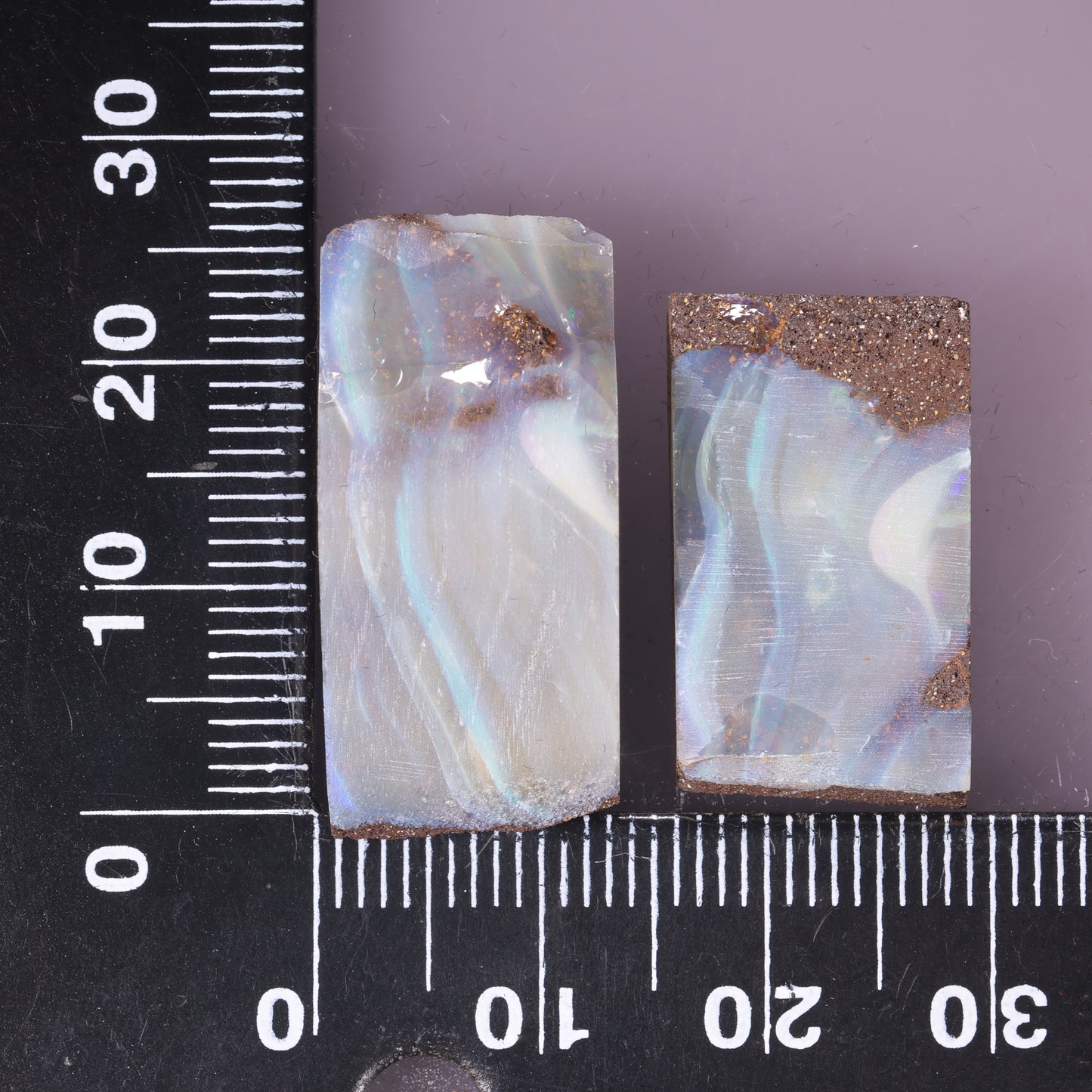 Boulder Opal Lapidary Rough Split Pair