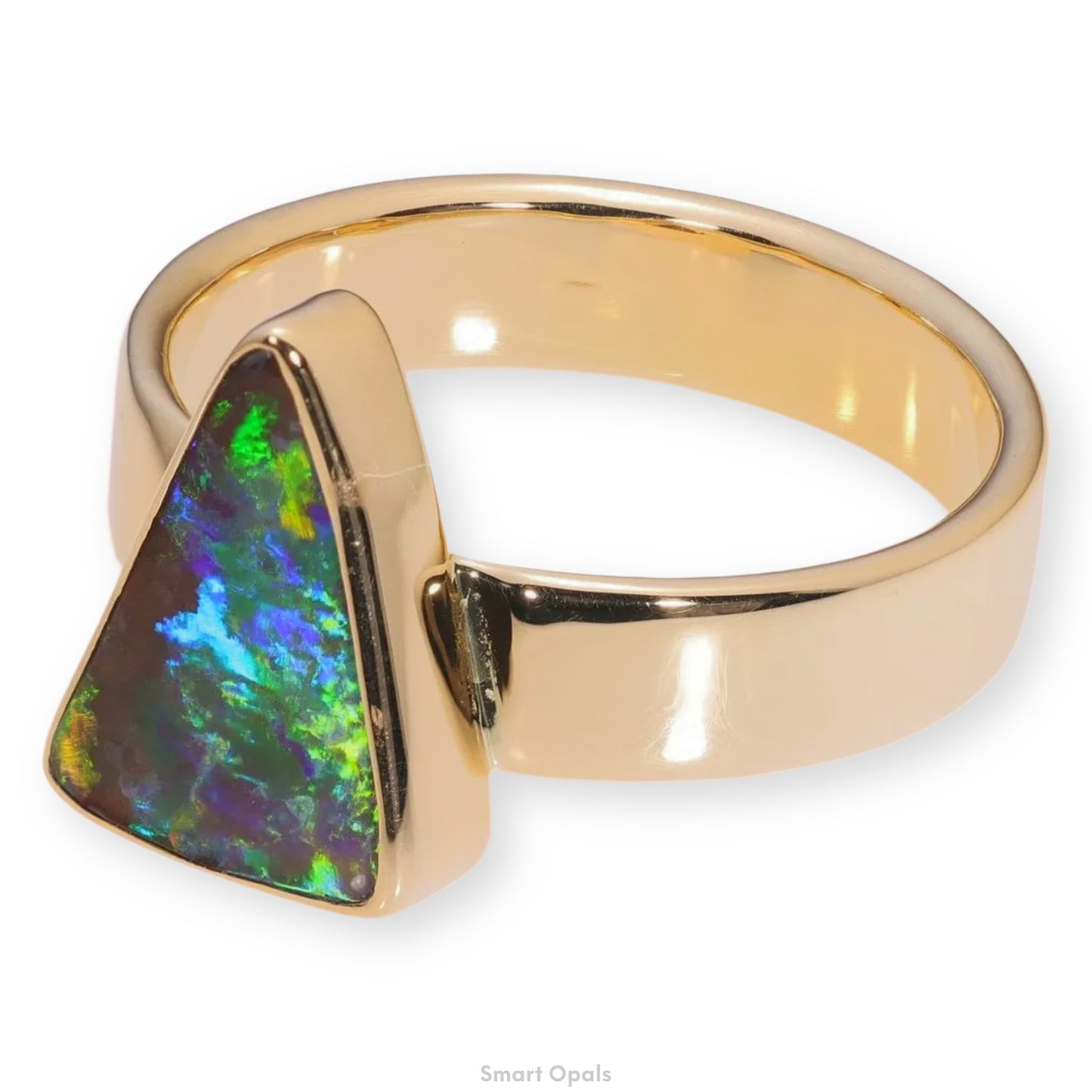 Atoll Boulder Opal 18K Gold Ring 21302