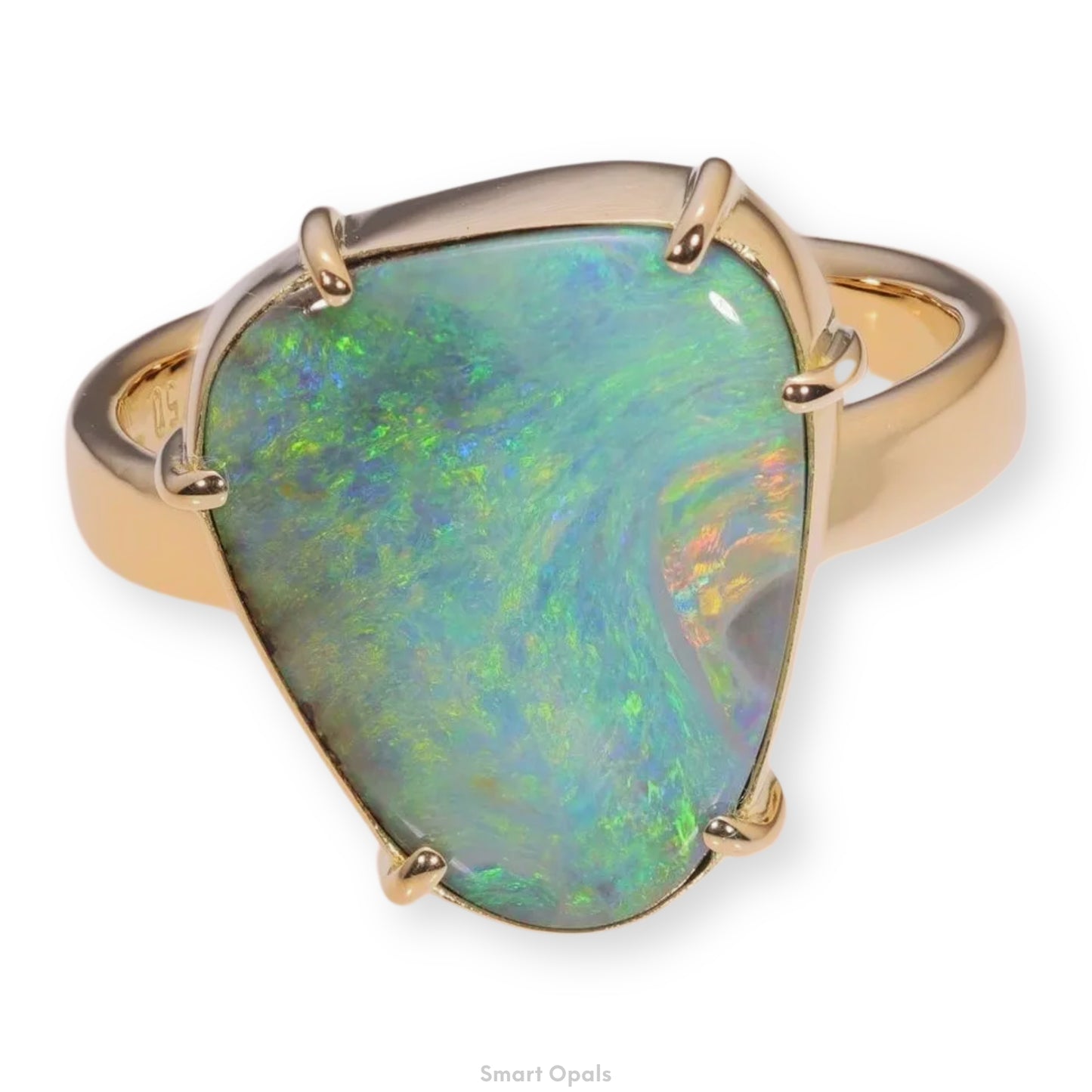 Atoll Boulder Opal 18K Gold Ring 23956