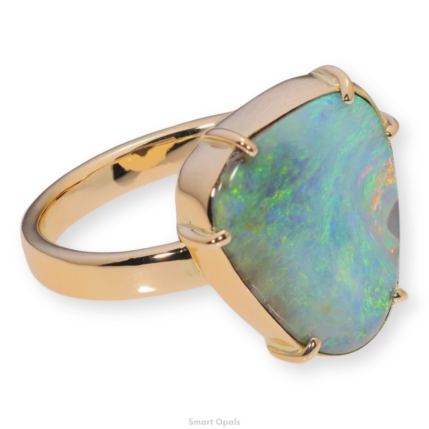 Atoll Boulder Opal 18K Gold Ring 23956