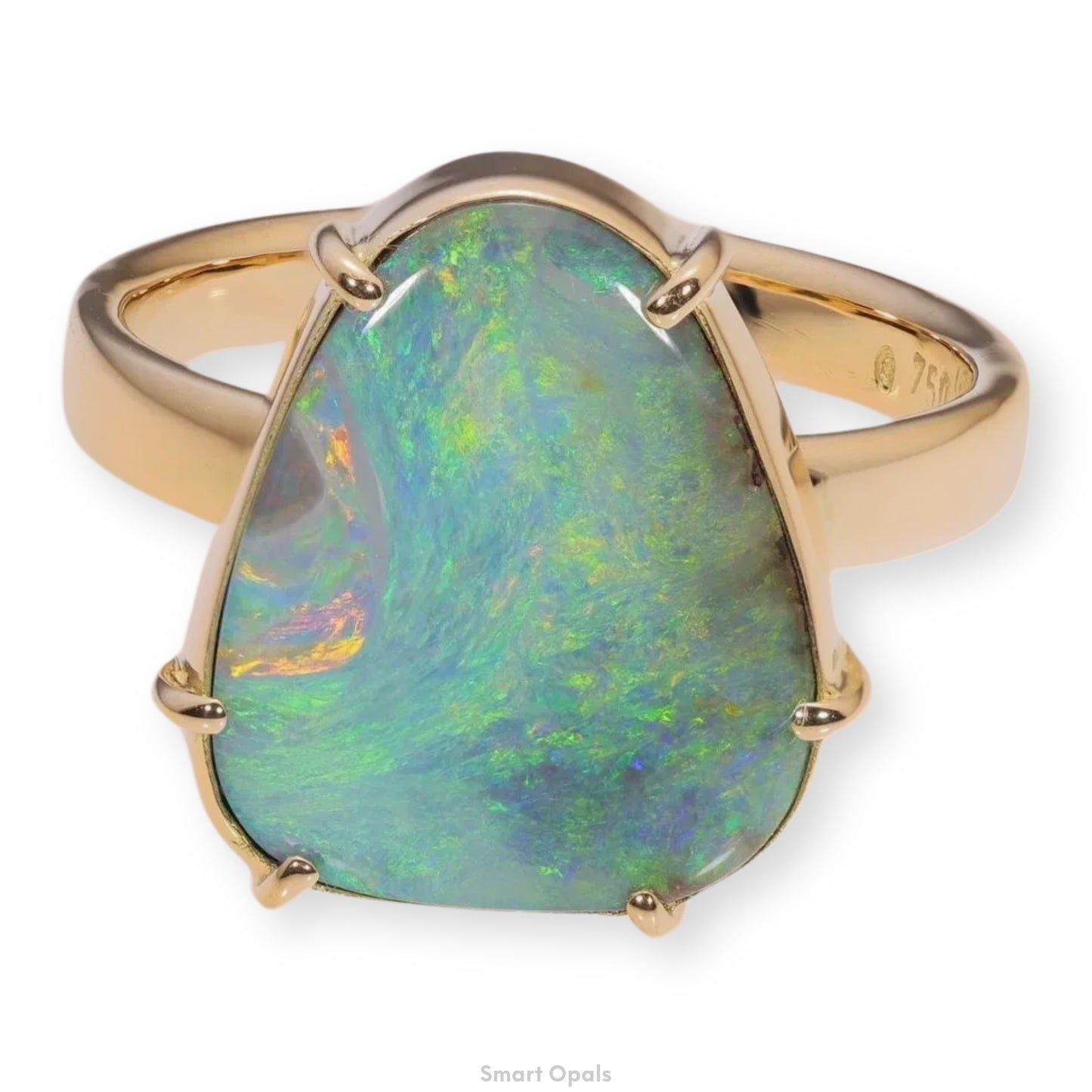 Atoll Boulder Opal 18K Gold Ring 23956