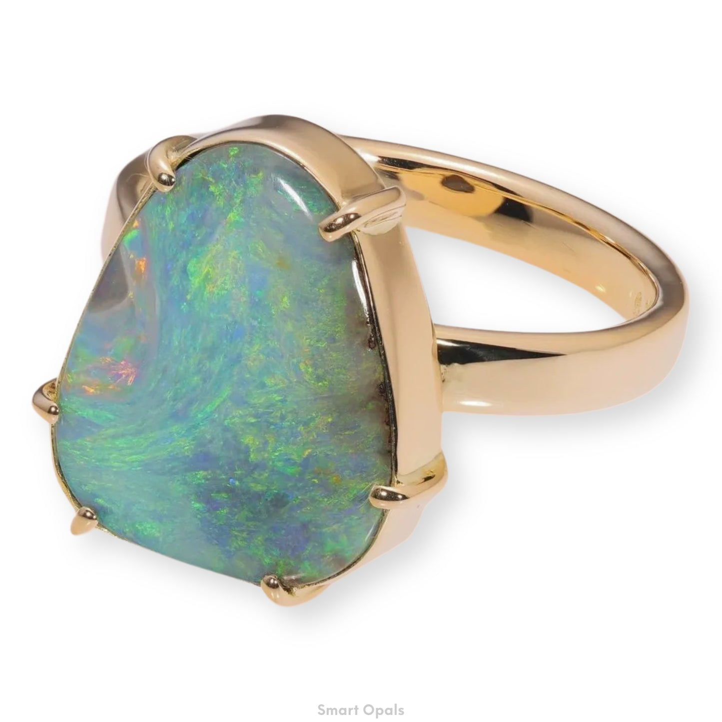 Atoll Boulder Opal 18K Gold Ring 23956