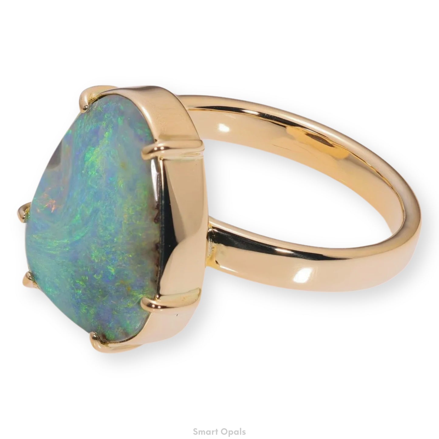 Atoll Boulder Opal 18K Gold Ring 23956