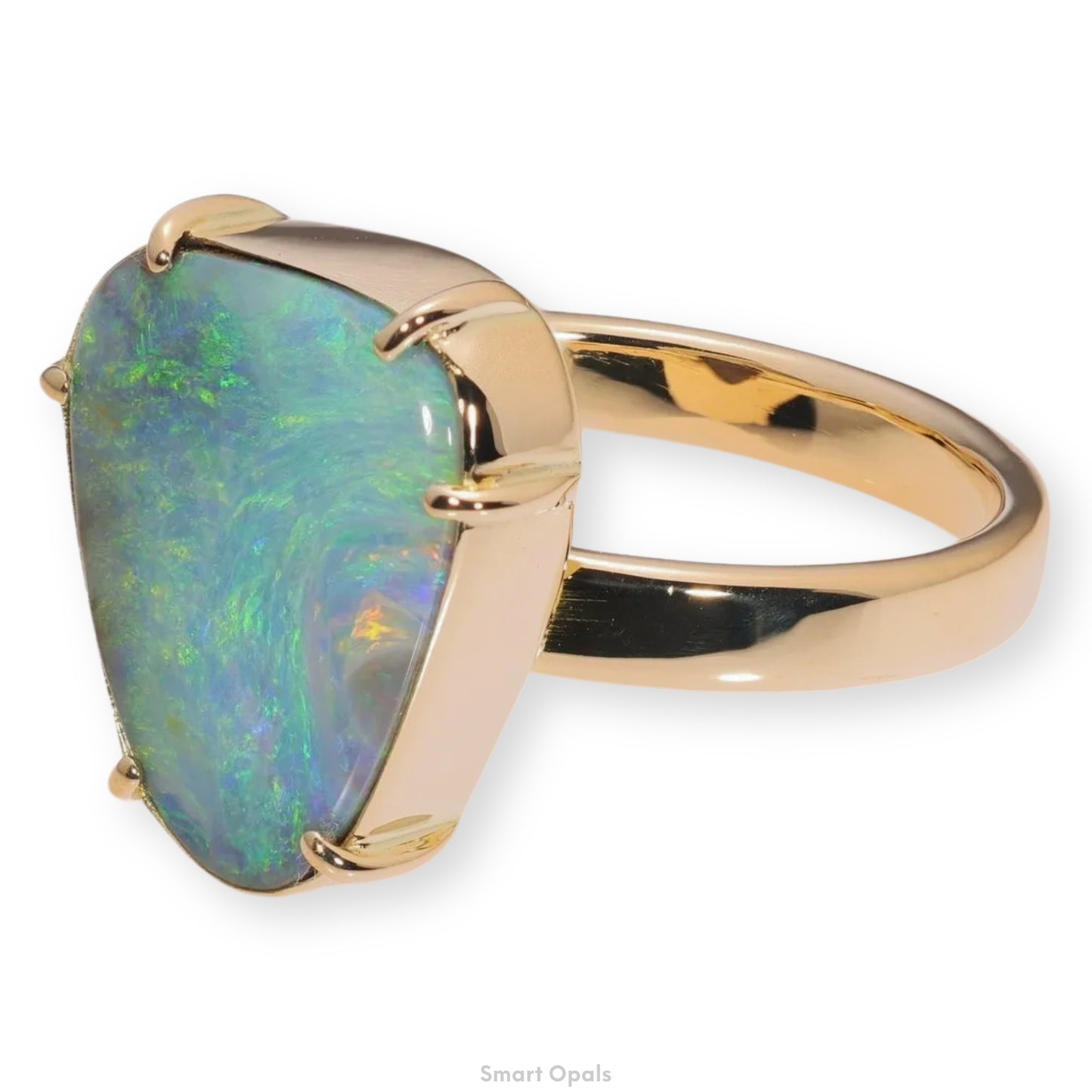 Atoll Boulder Opal 18K Gold Ring 23956