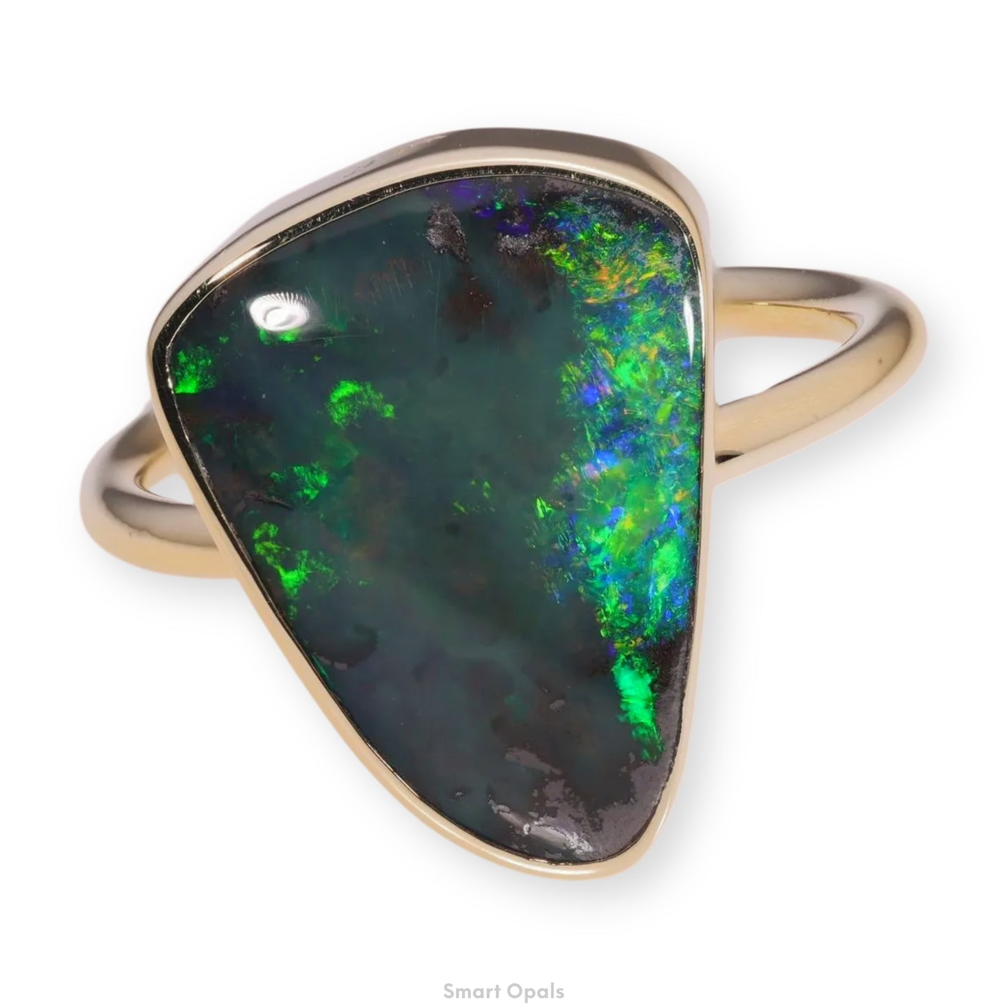 Atoll Boulder Opal 14K Gold Ring 25551
