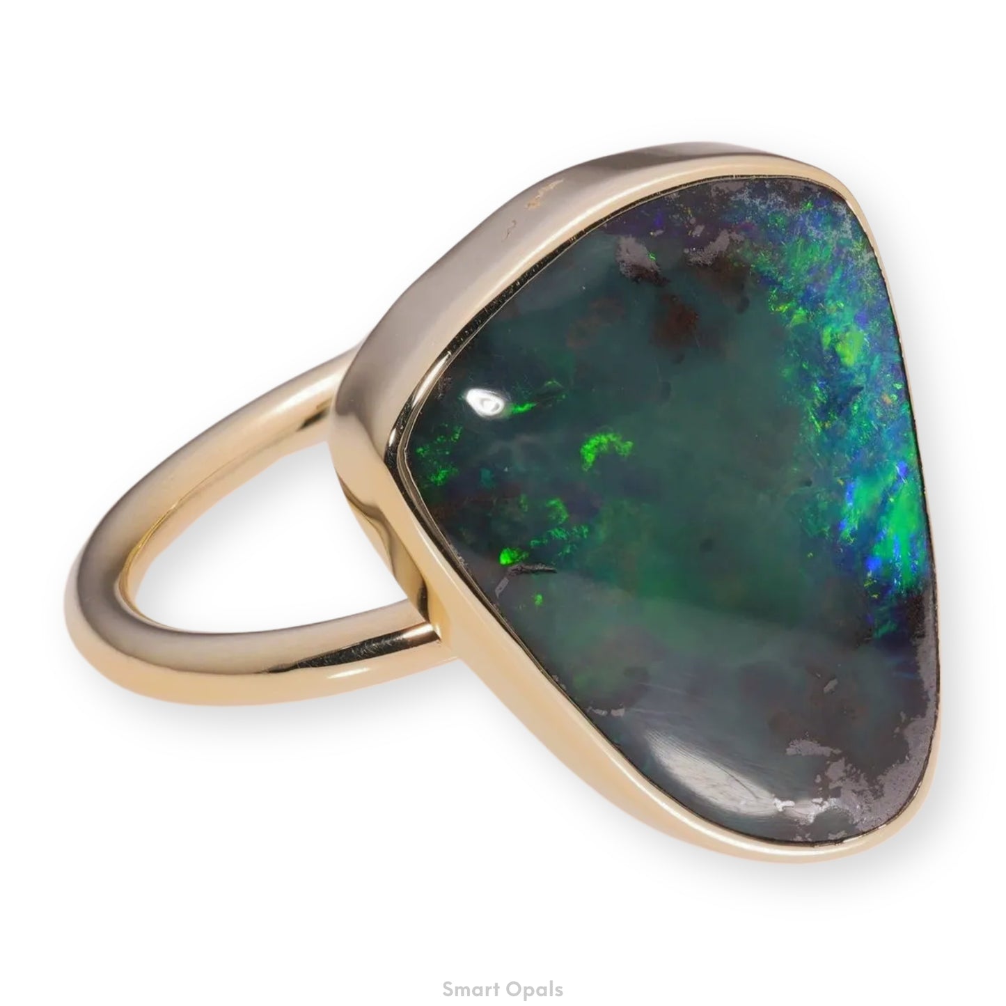 Atoll Boulder Opal 14K Gold Ring 25551