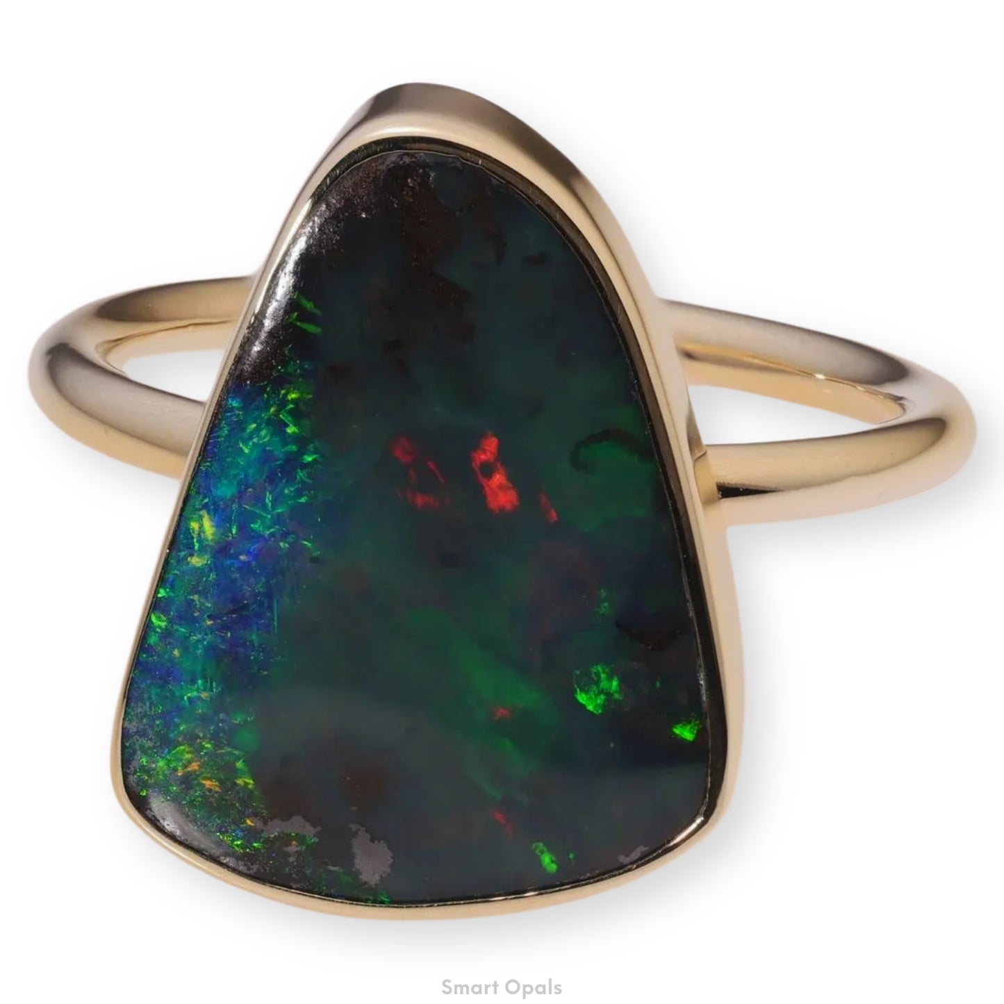 Atoll Boulder Opal 14K Gold Ring 25551