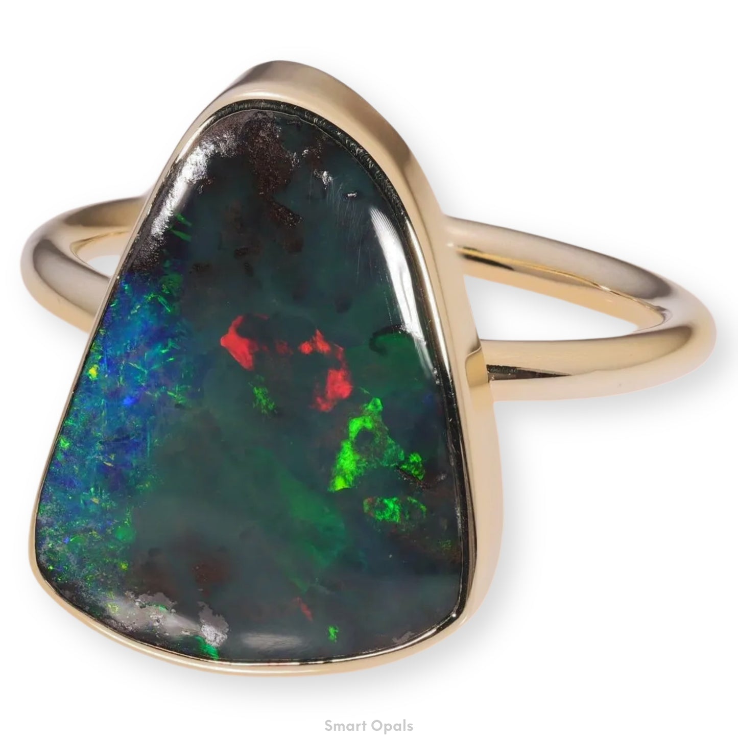 Atoll Boulder Opal 14K Gold Ring 25551