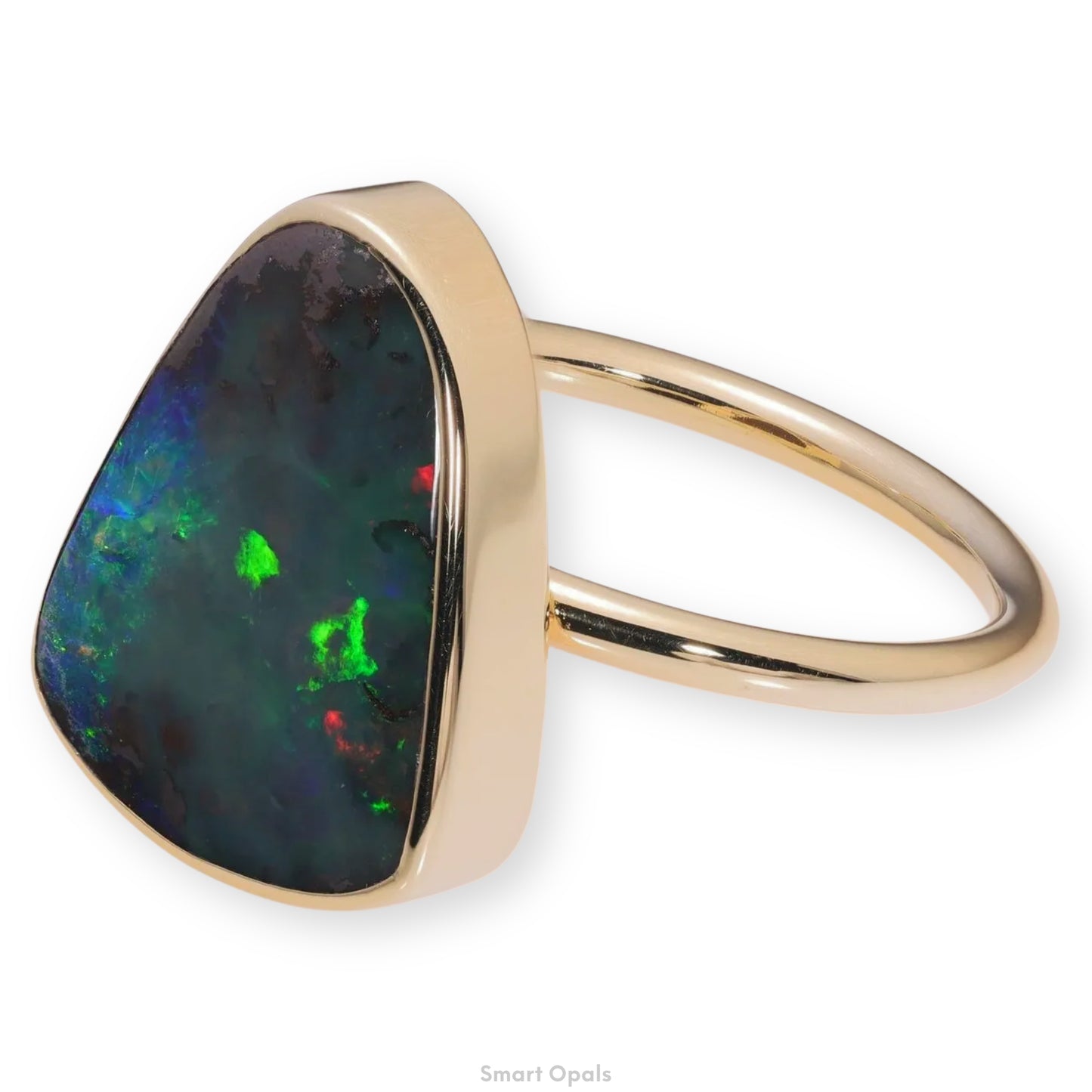 Atoll Boulder Opal 14K Gold Ring 25551