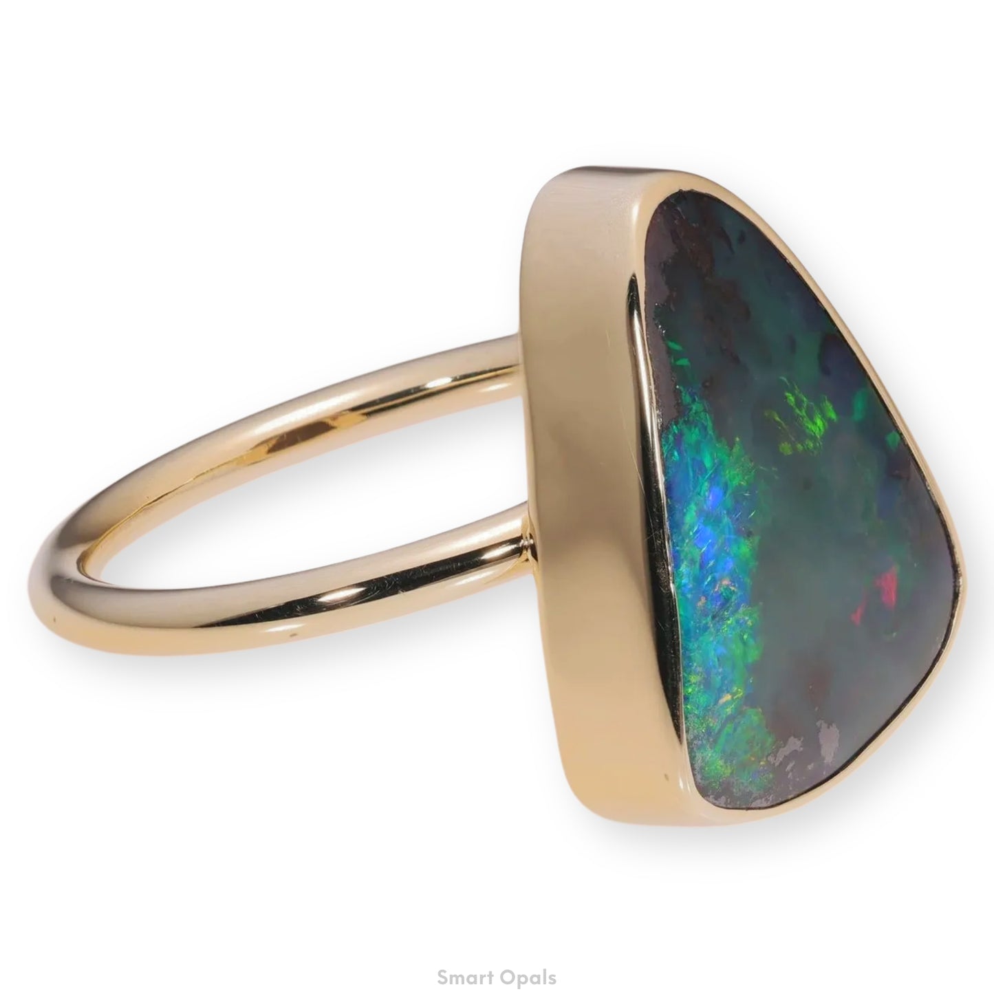 Atoll Boulder Opal 14K Gold Ring 25551