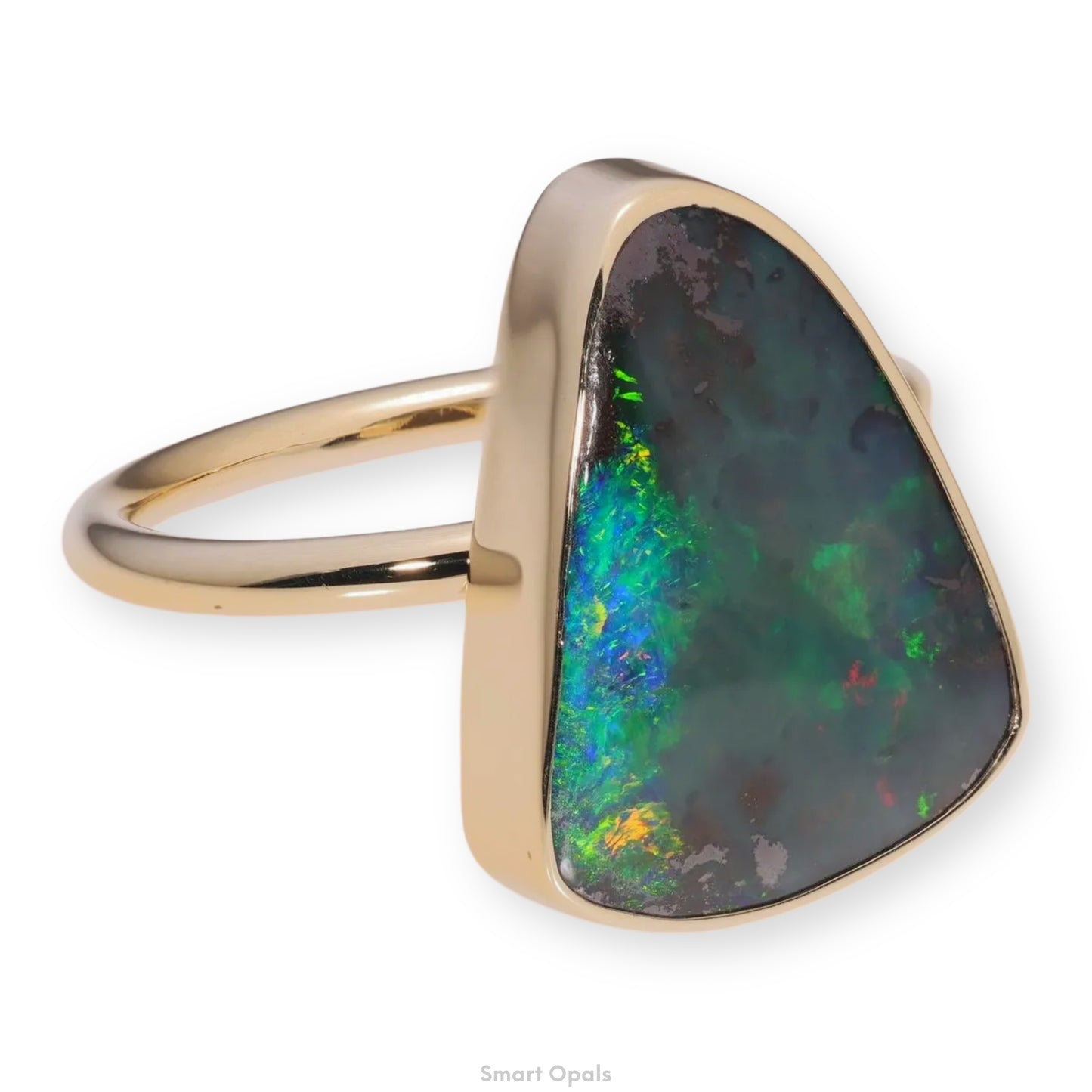 Atoll Boulder Opal 14K Gold Ring 25551