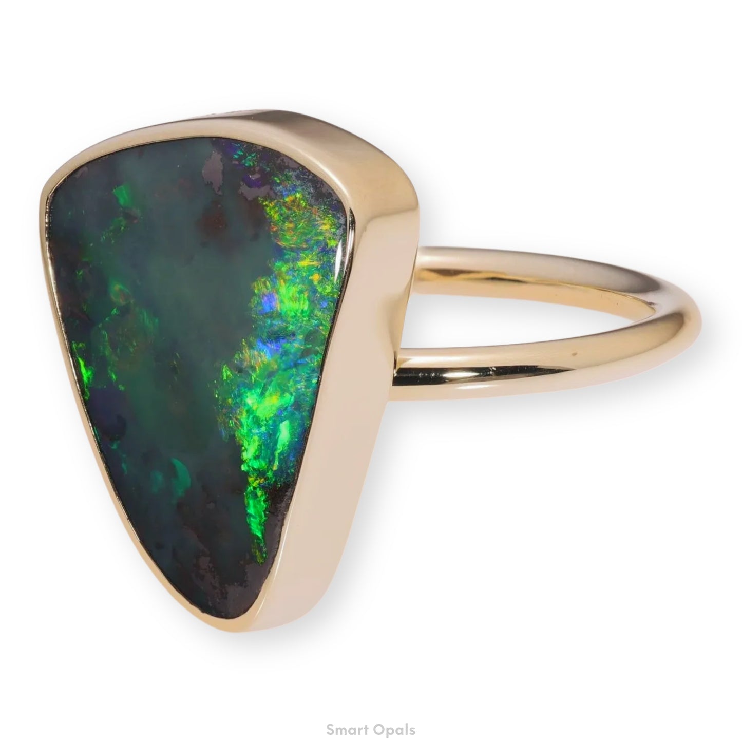 Atoll Boulder Opal 14K Gold Ring 25551