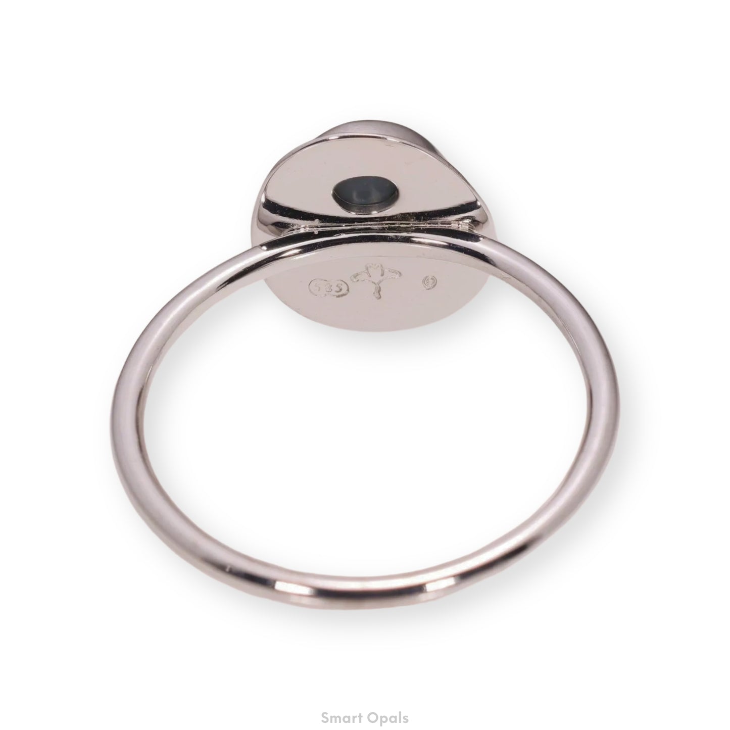 Atoll Lightning Ridge Opal 14K White Gold Ring 26742