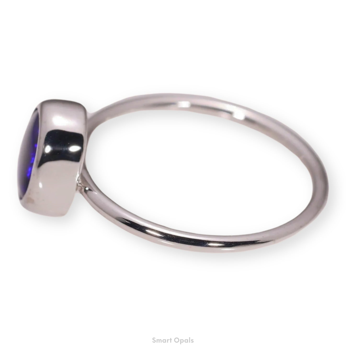 Atoll Lightning Ridge Opal 14K White Gold Ring 27433