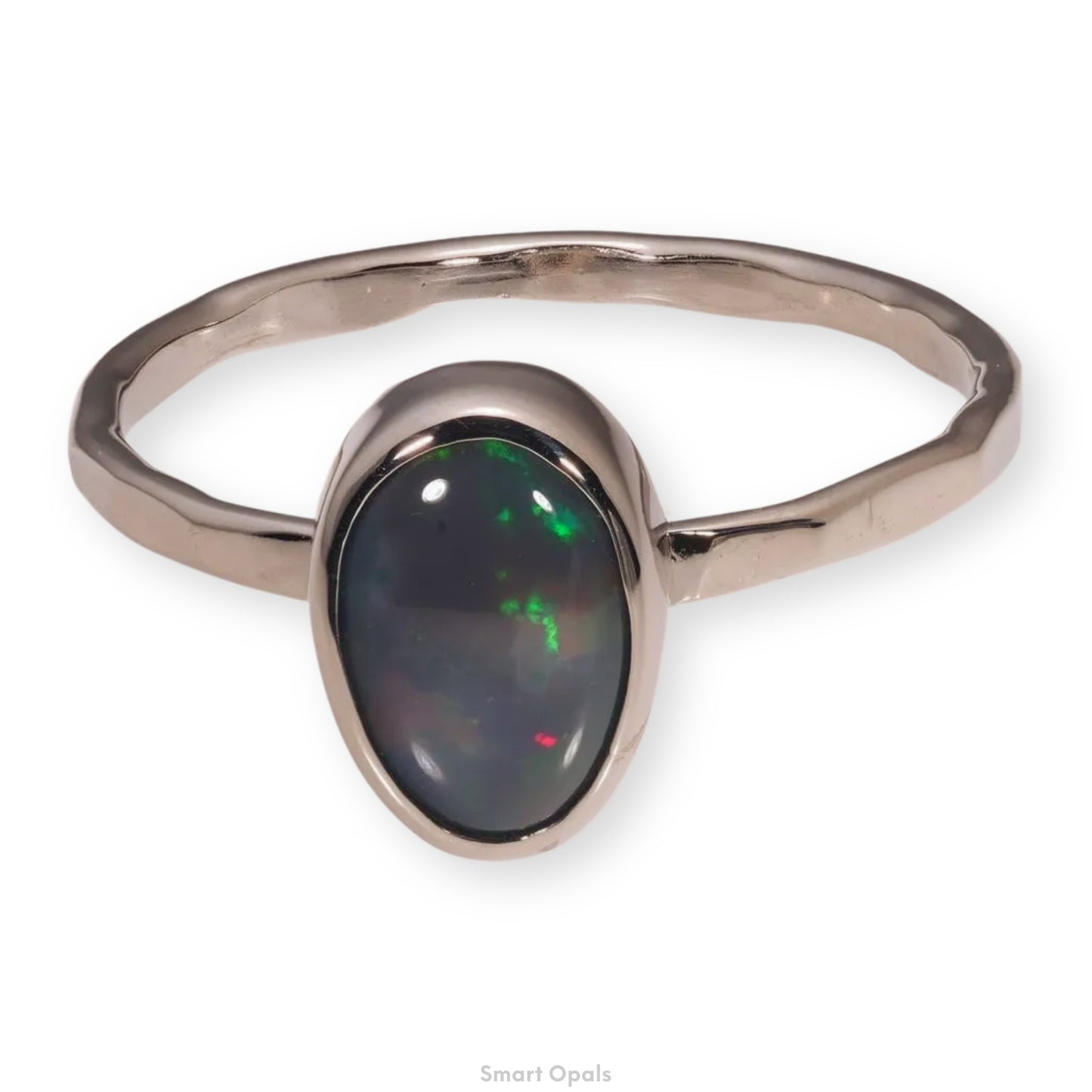 Atoll Lightning Ridge Opal 14K White Gold Ring 28533