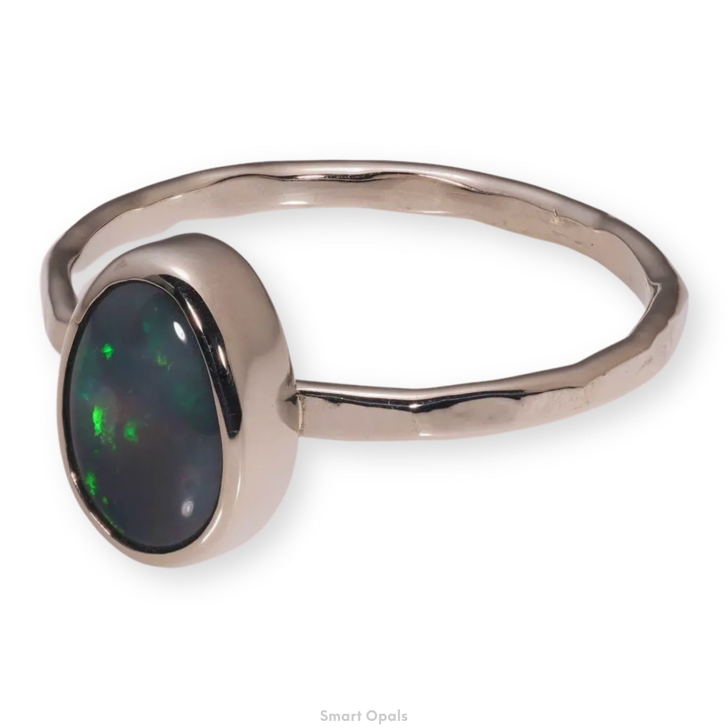 Atoll Lightning Ridge Opal 14K White Gold Ring 28533