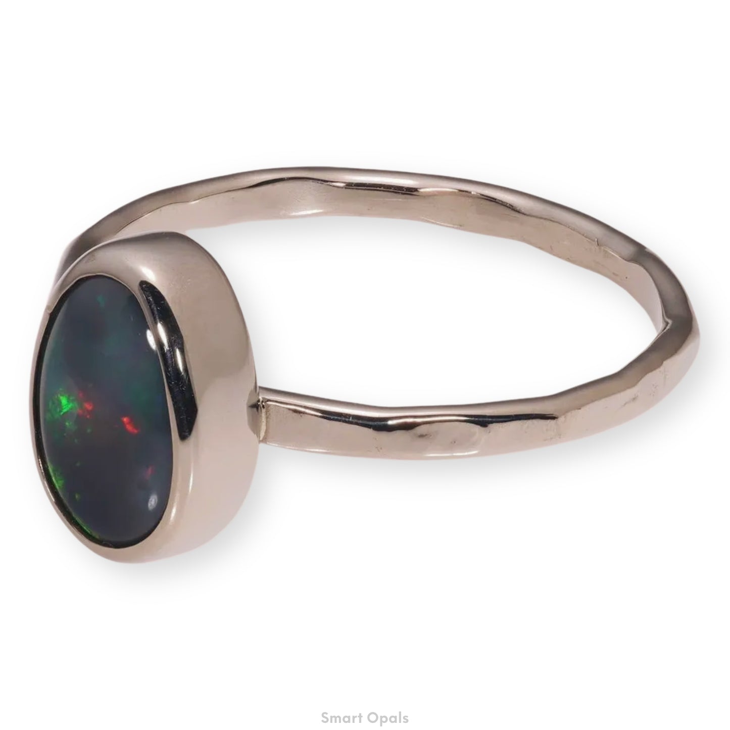 Atoll Lightning Ridge Opal 14K White Gold Ring 28533
