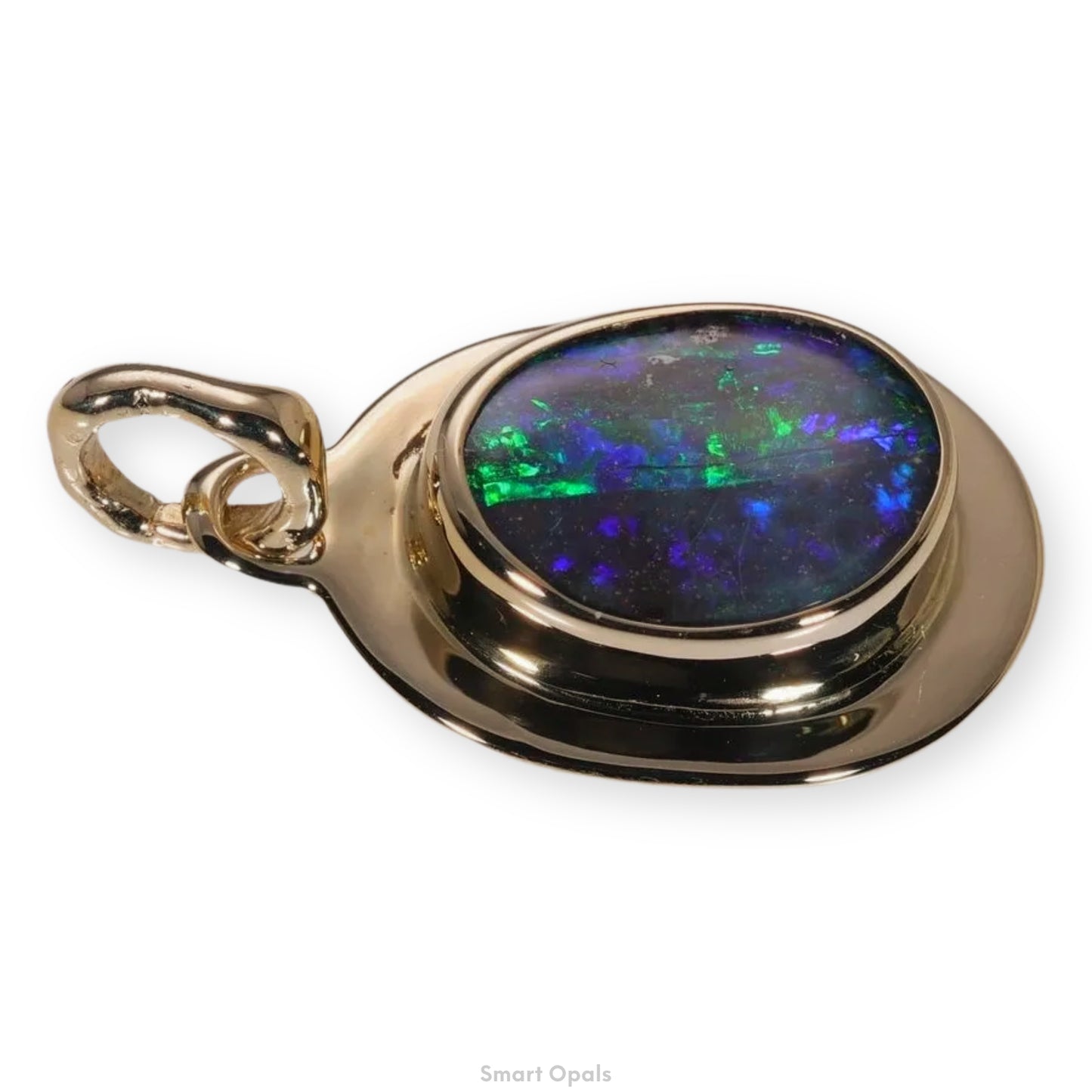 Atoll Boulder Opal 14K Gold Pendant 25867