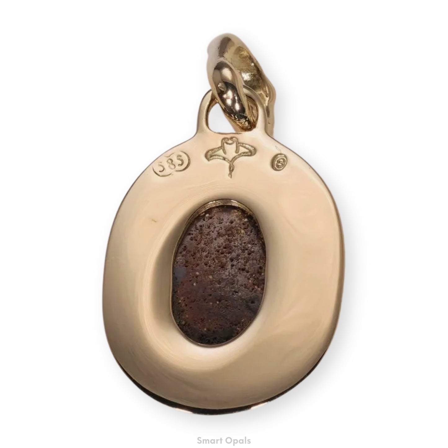 Atoll Boulder Opal 14K Gold Pendant 25867