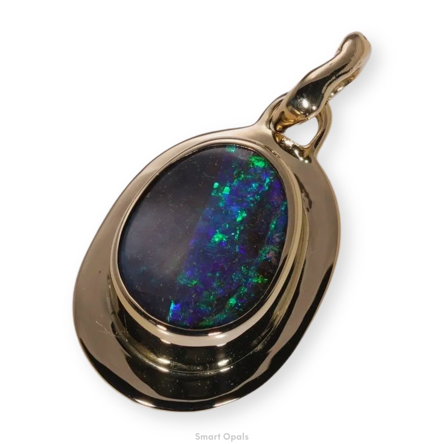 Atoll Boulder Opal 14K Gold Pendant 25867