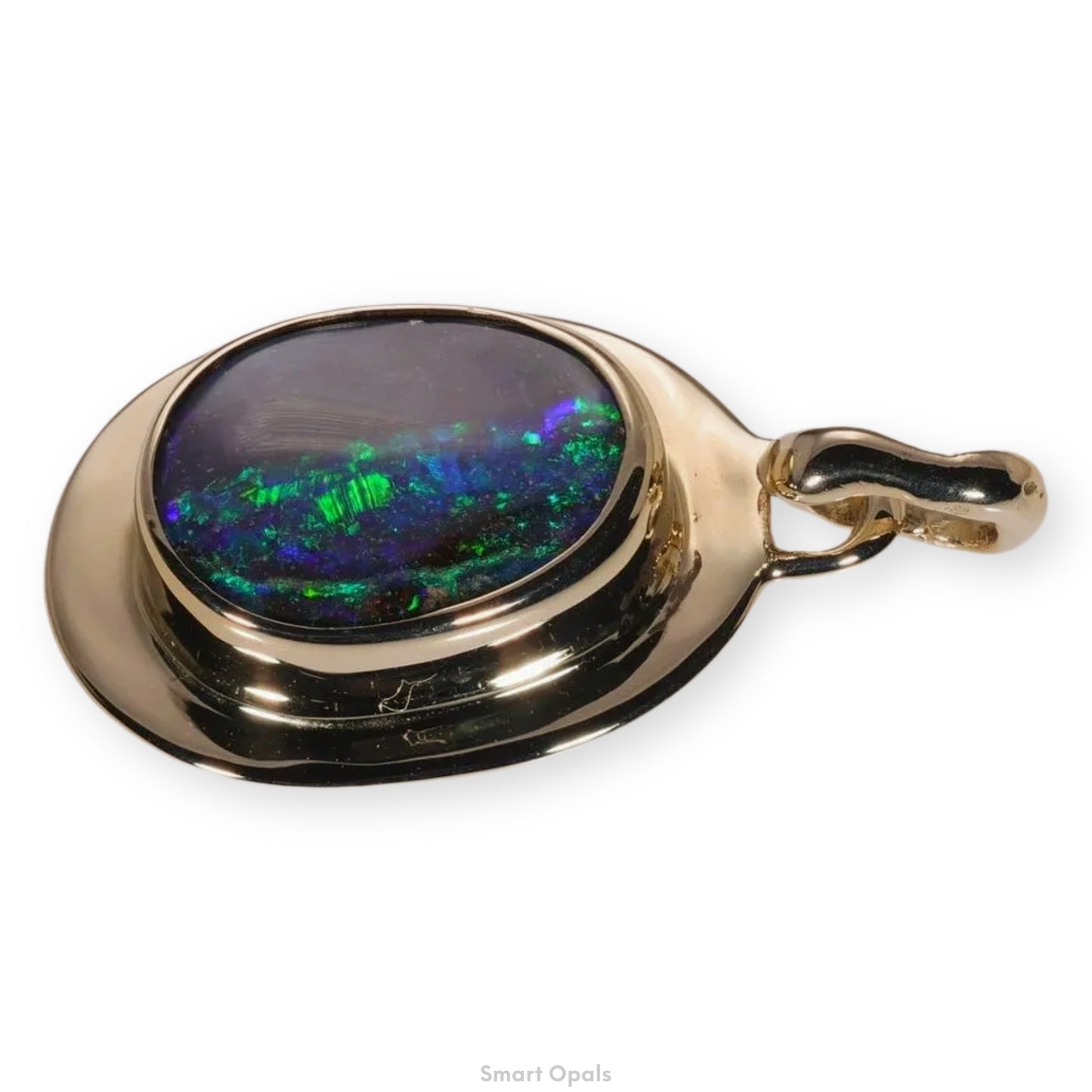 Atoll Boulder Opal 14K Gold Pendant 25867