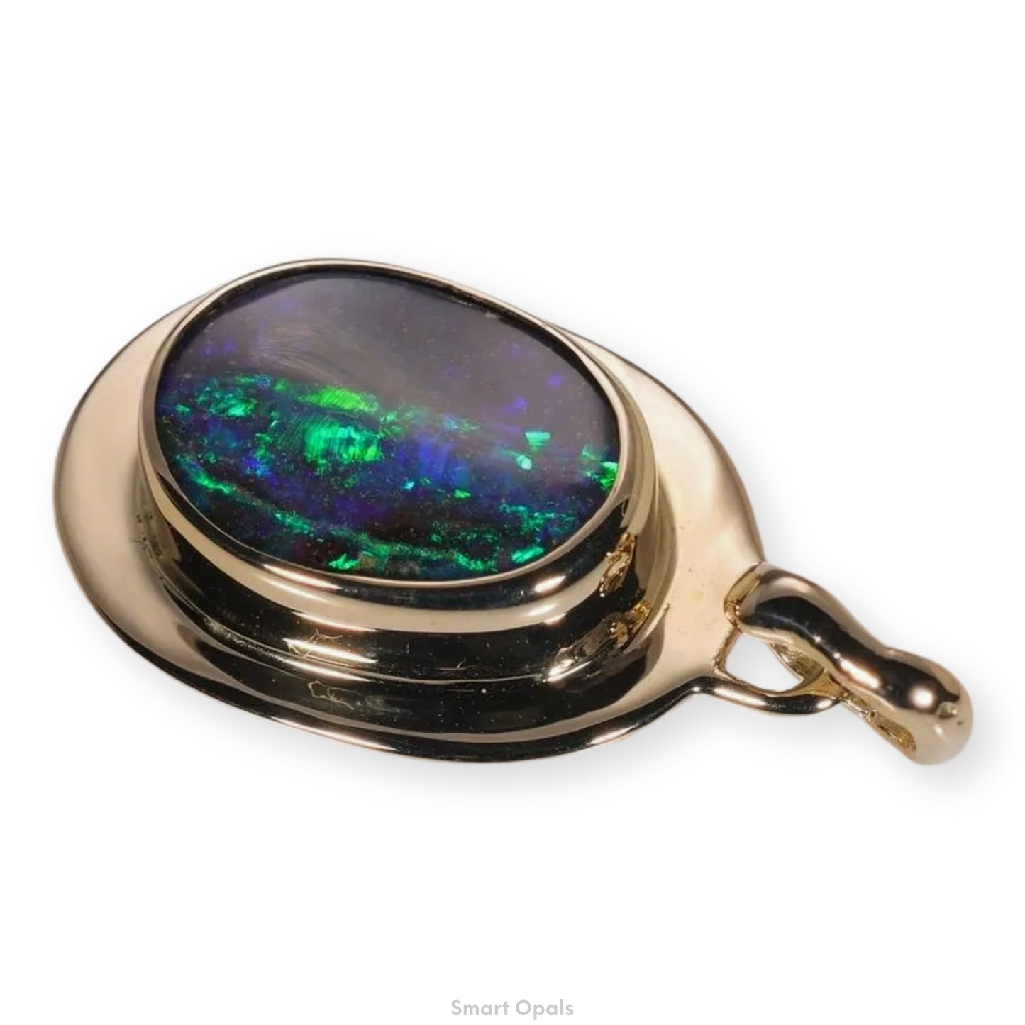 Atoll Boulder Opal 14K Gold Pendant 25867