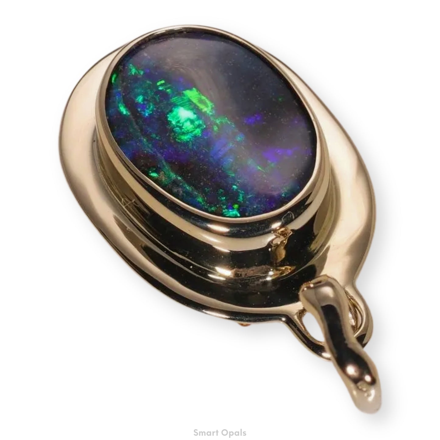 Atoll Boulder Opal 14K Gold Pendant 25867