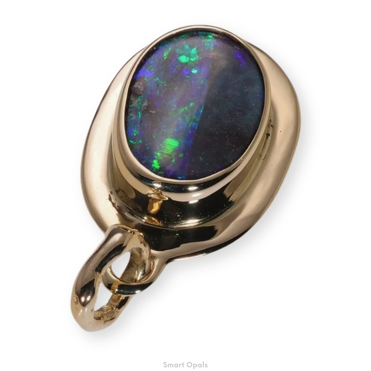 Atoll Boulder Opal 14K Gold Pendant 25867