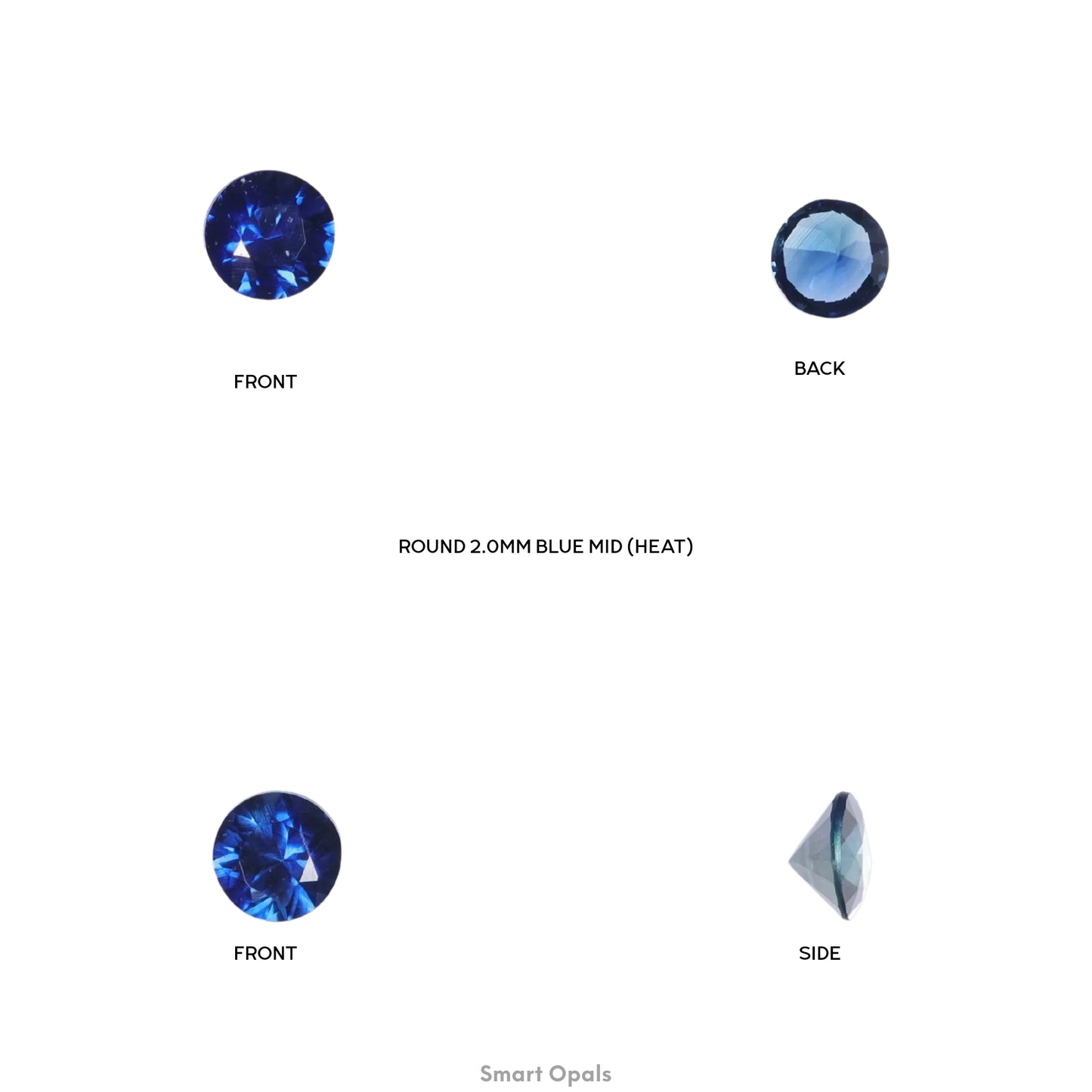 Australian Sapphire 2mm Round - Blue