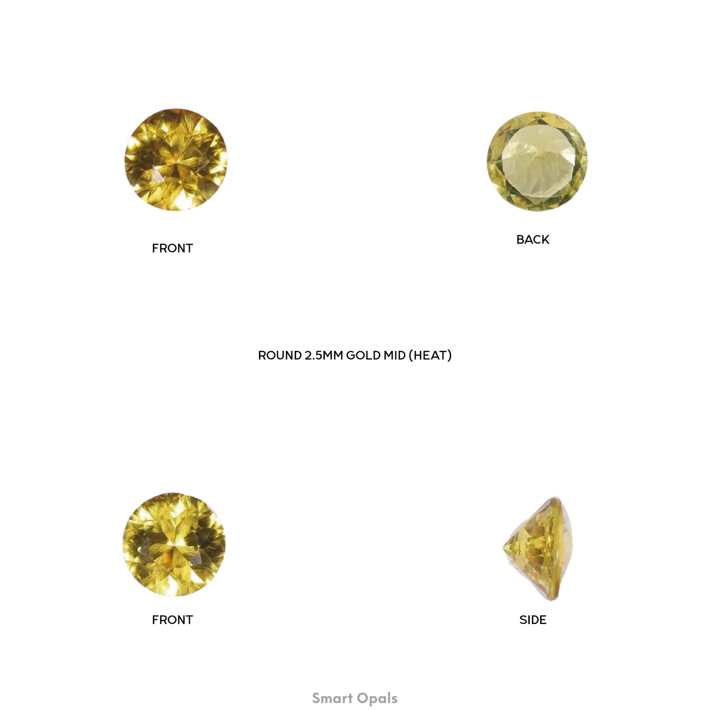 Australian Sapphire 2.5mm Round - Gold