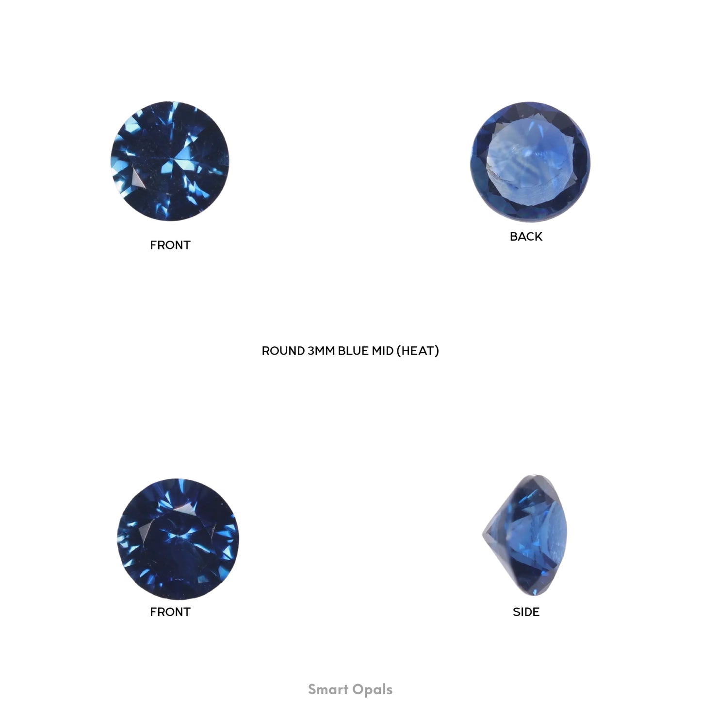 Australian Sapphire 3mm Round - Blue