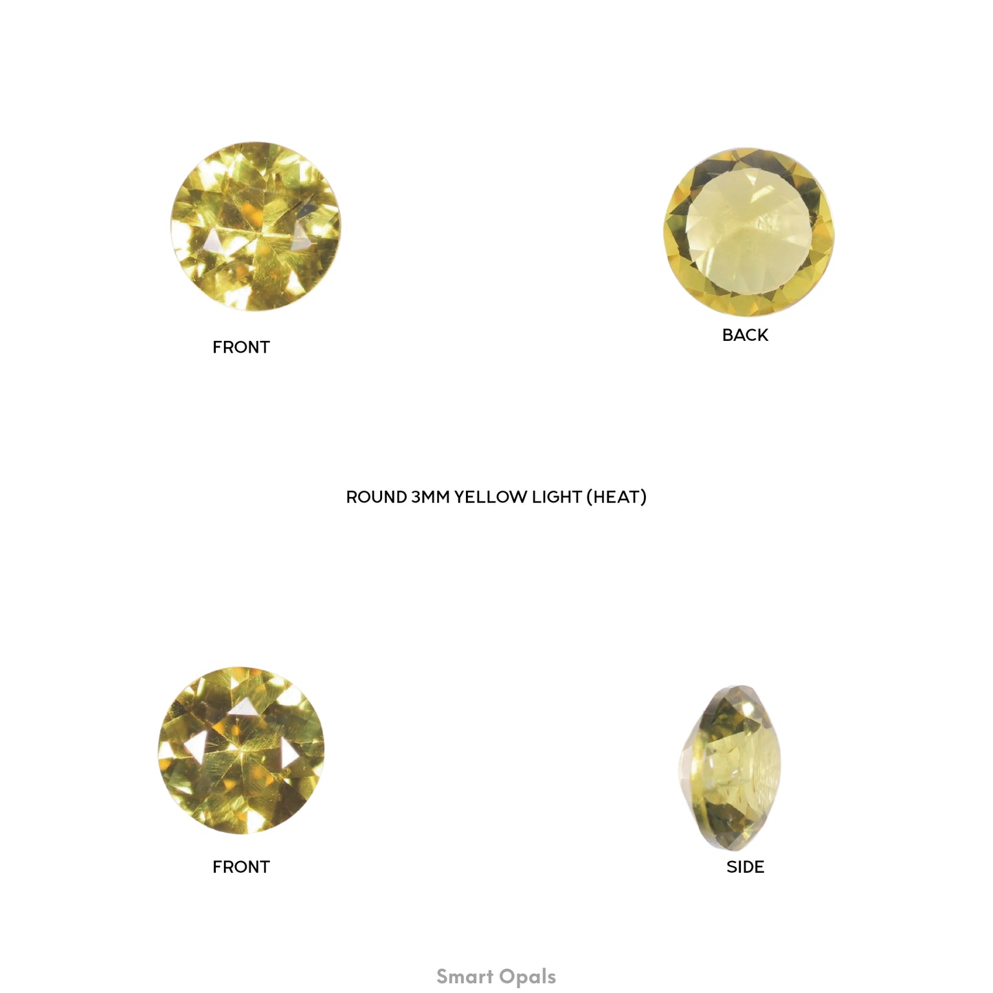 Australian Sapphire 3mm Round - Light Yellow