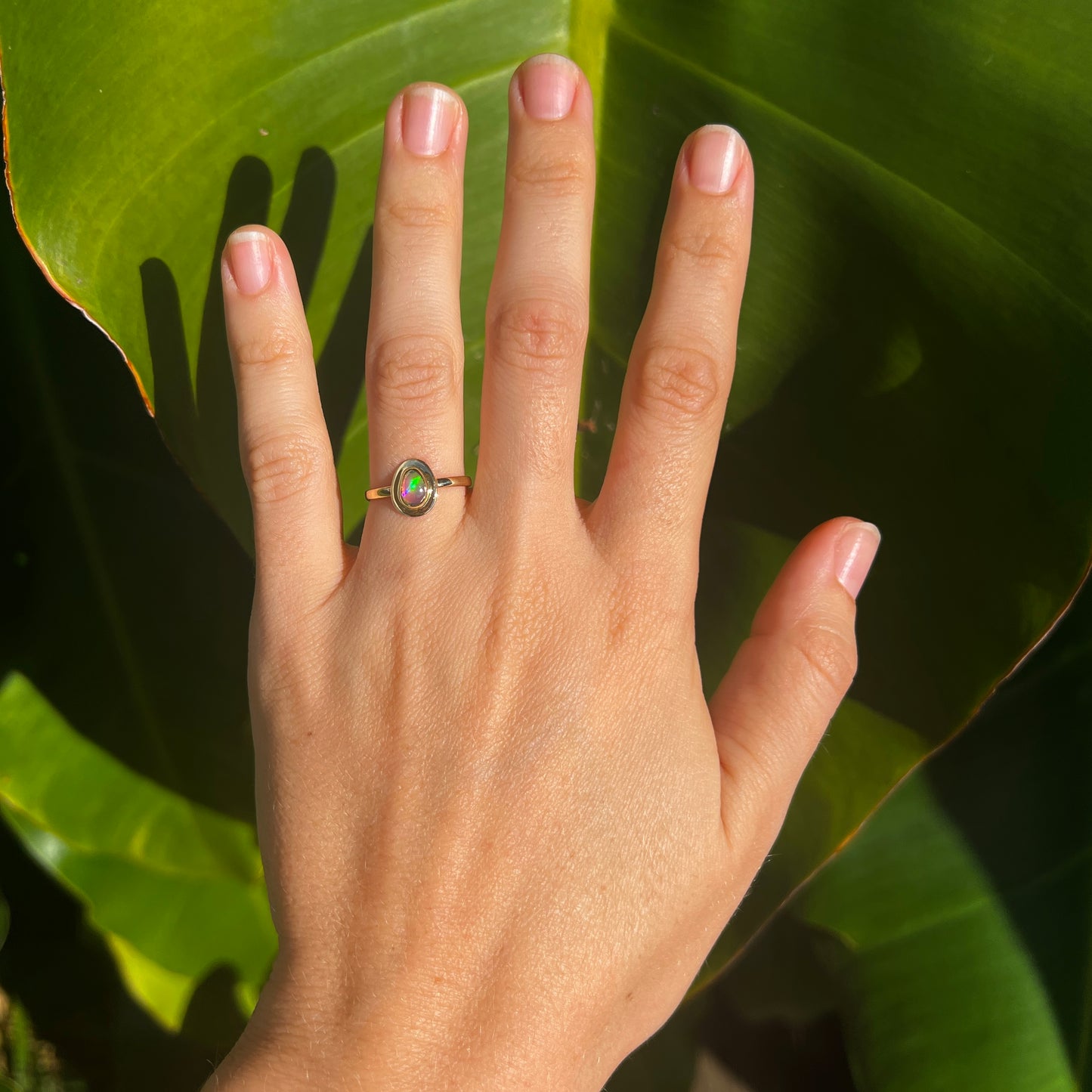Atoll Lightning Ridge Opal 14K Gold Ring 27413
