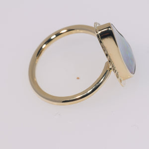 Atoll Boulder Opal 14K Gold Ring 25550
