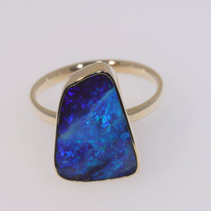 Atoll Boulder Opal 14K Gold Ring 25552
