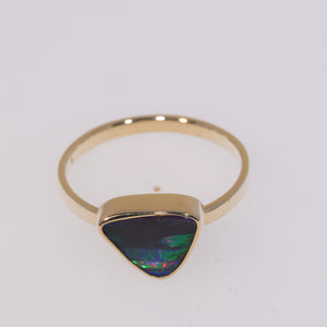Atoll Boulder Opal 18K Gold Ring 24307
