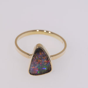 Atoll Boulder Opal 18K Gold Ring 23975