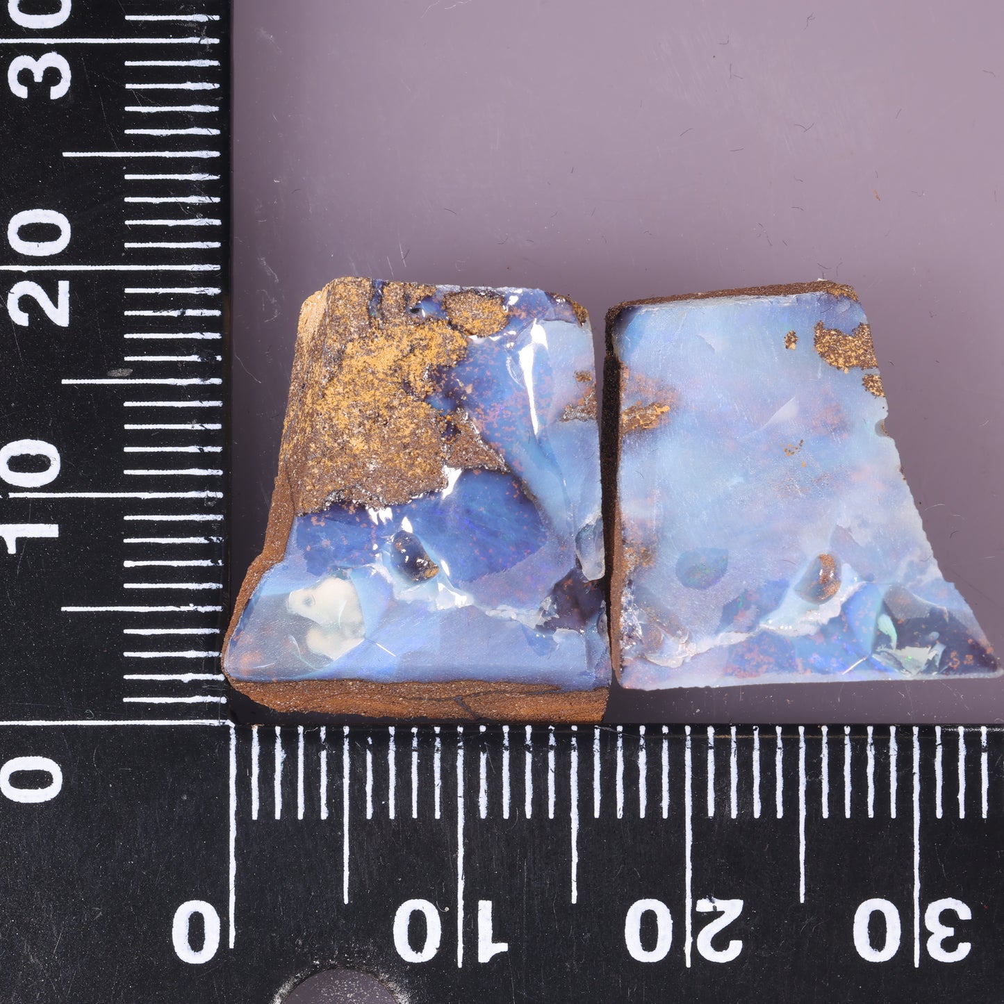 Boulder Opal Lapidary Rough Split Pair