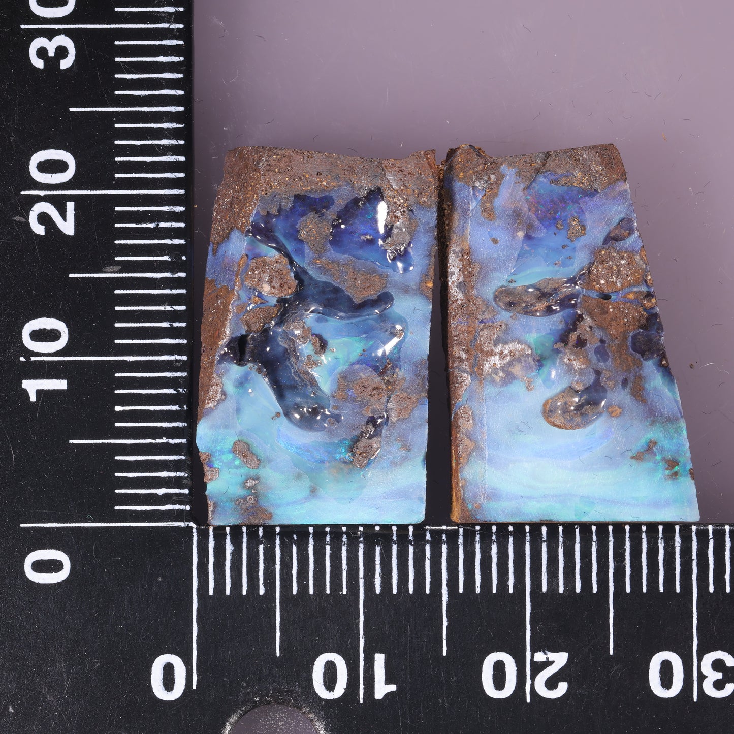 Boulder Opal Lapidary Rough Split Pair