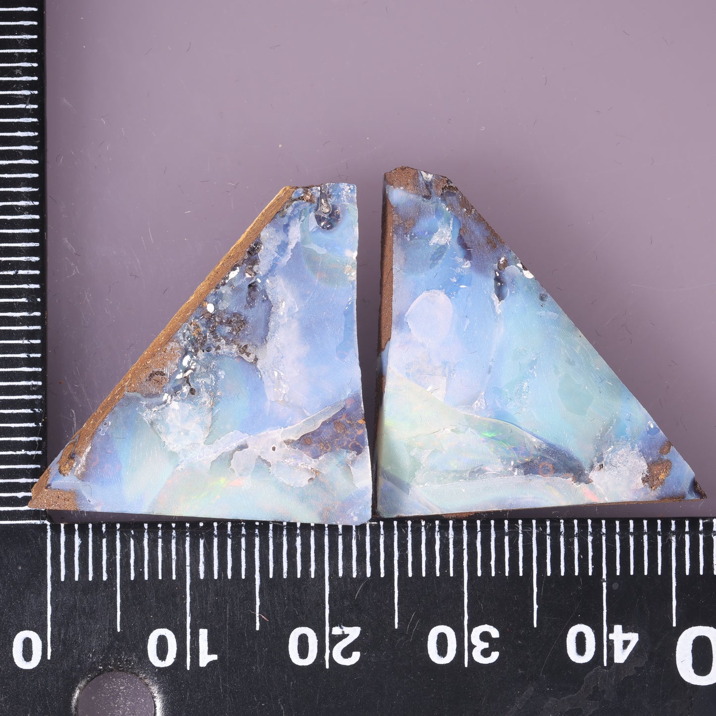 Boulder Opal Lapidary Rough Split Pair