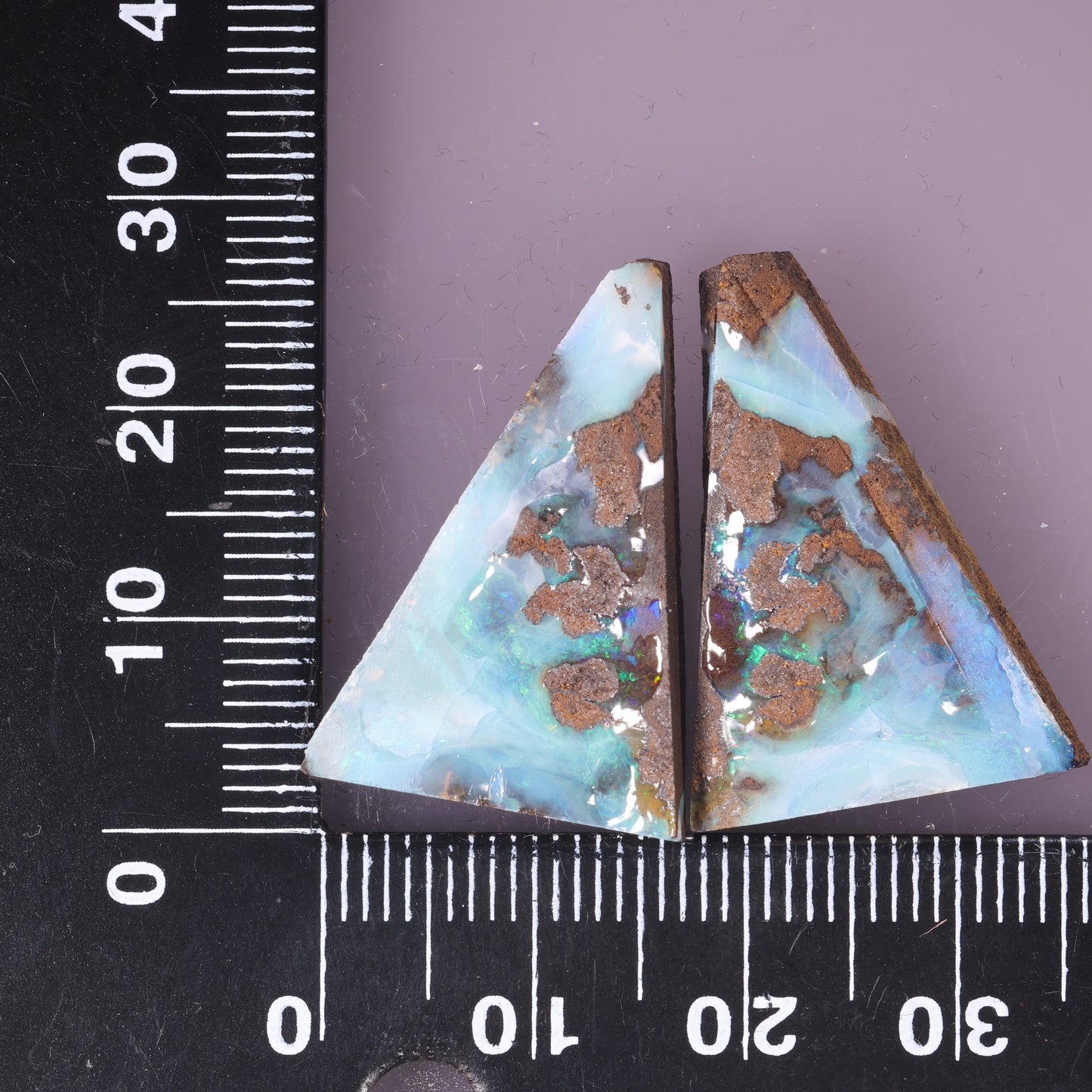 Boulder Opal Lapidary Rough Split Pair