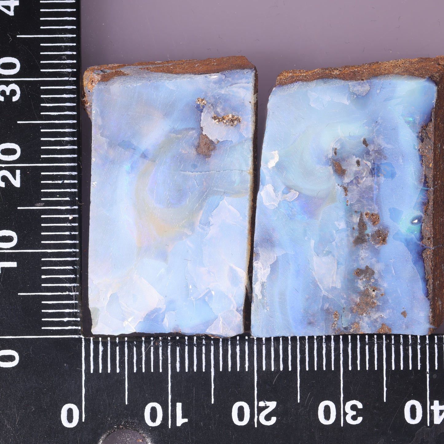 Boulder Opal Lapidary Rough Split Pair