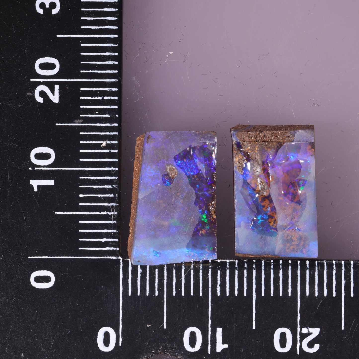 Boulder Opal Lapidary Rough Split Pair