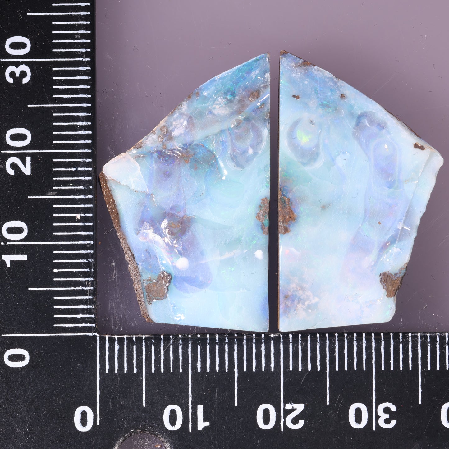 Boulder Opal Lapidary Rough Split Pair