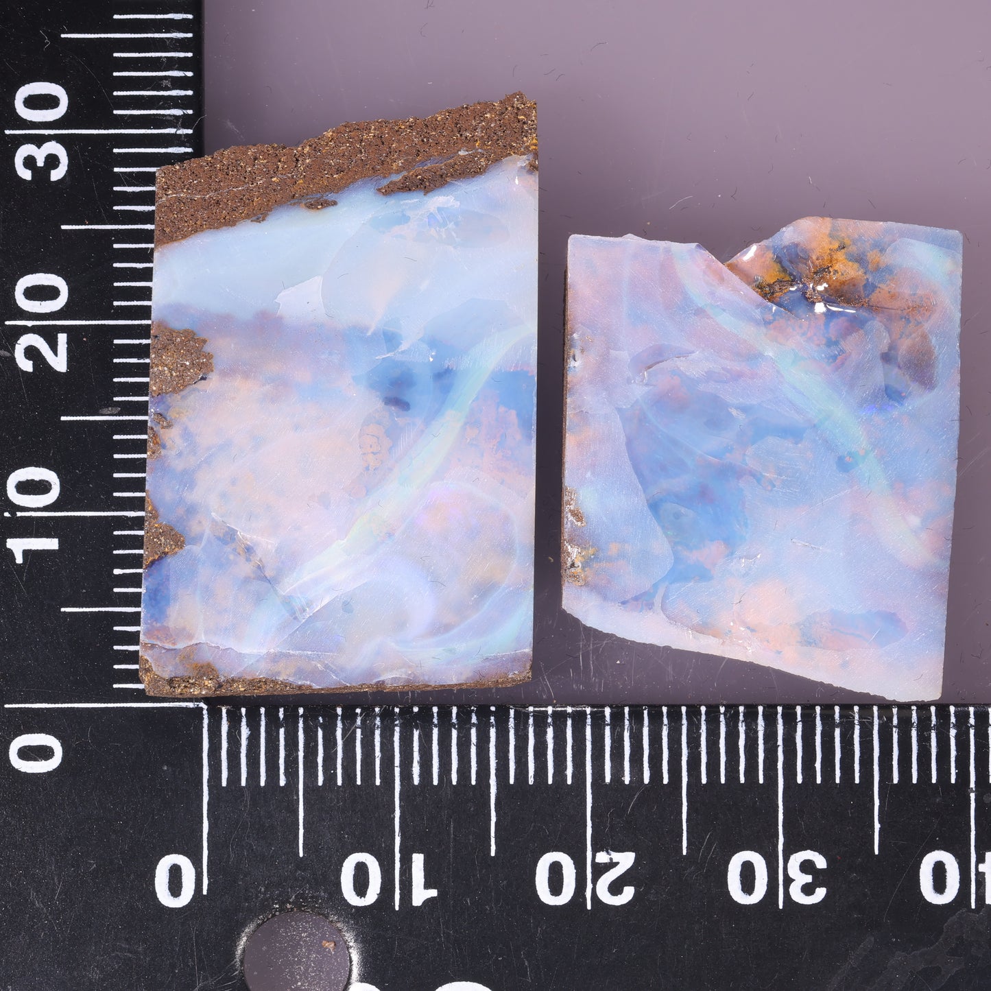 Boulder Opal Lapidary Rough Split Pair