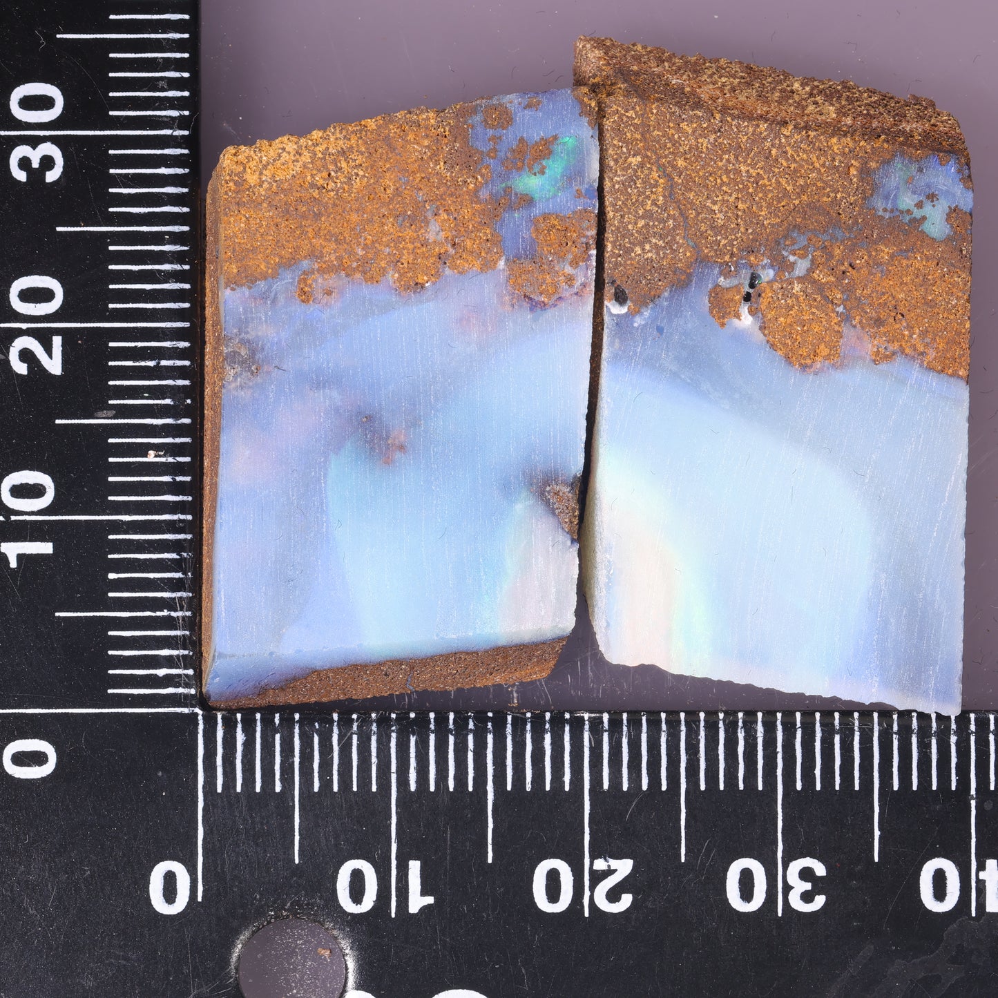 Boulder Opal Lapidary Rough Split Pair