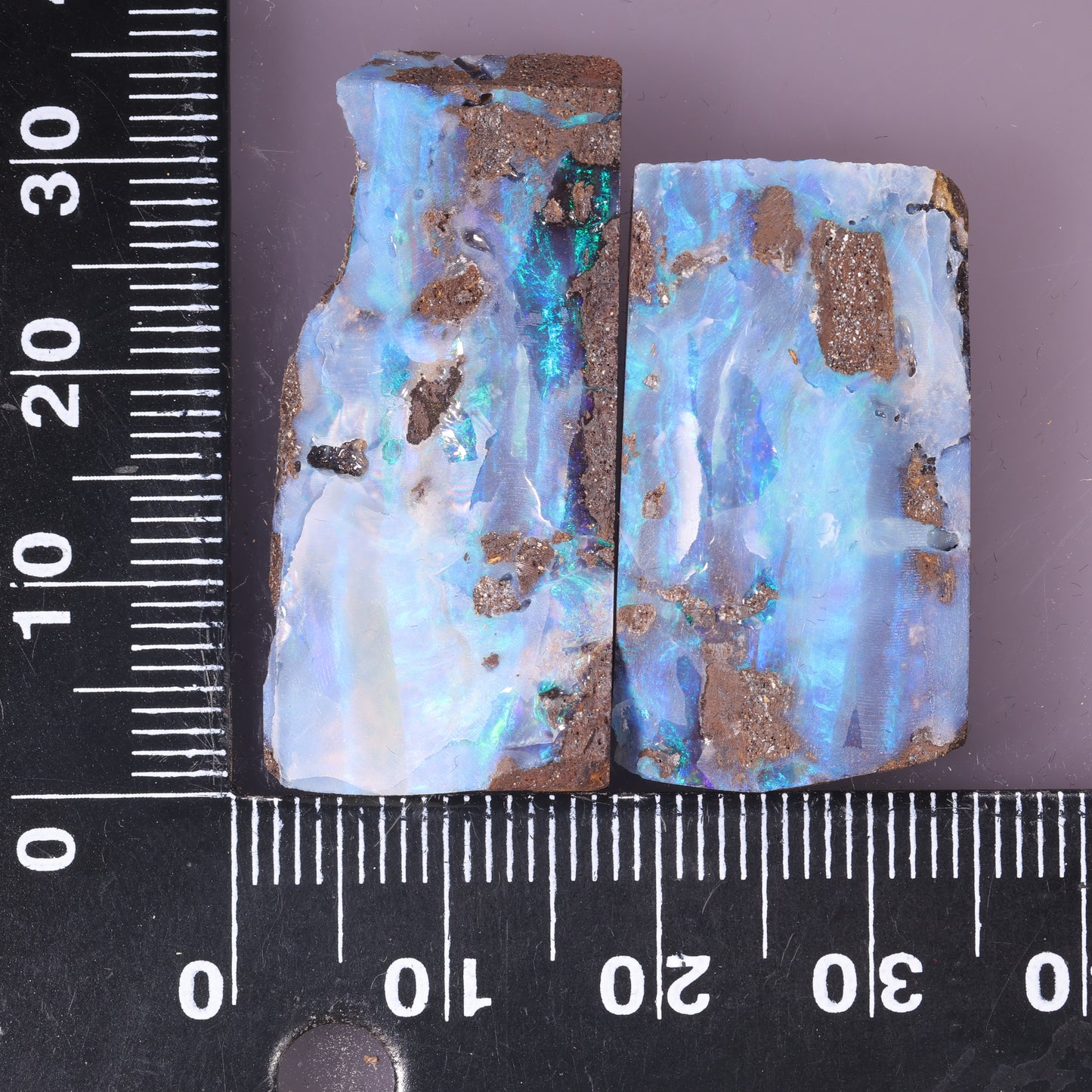 Boulder Opal Lapidary Rough Split Pair