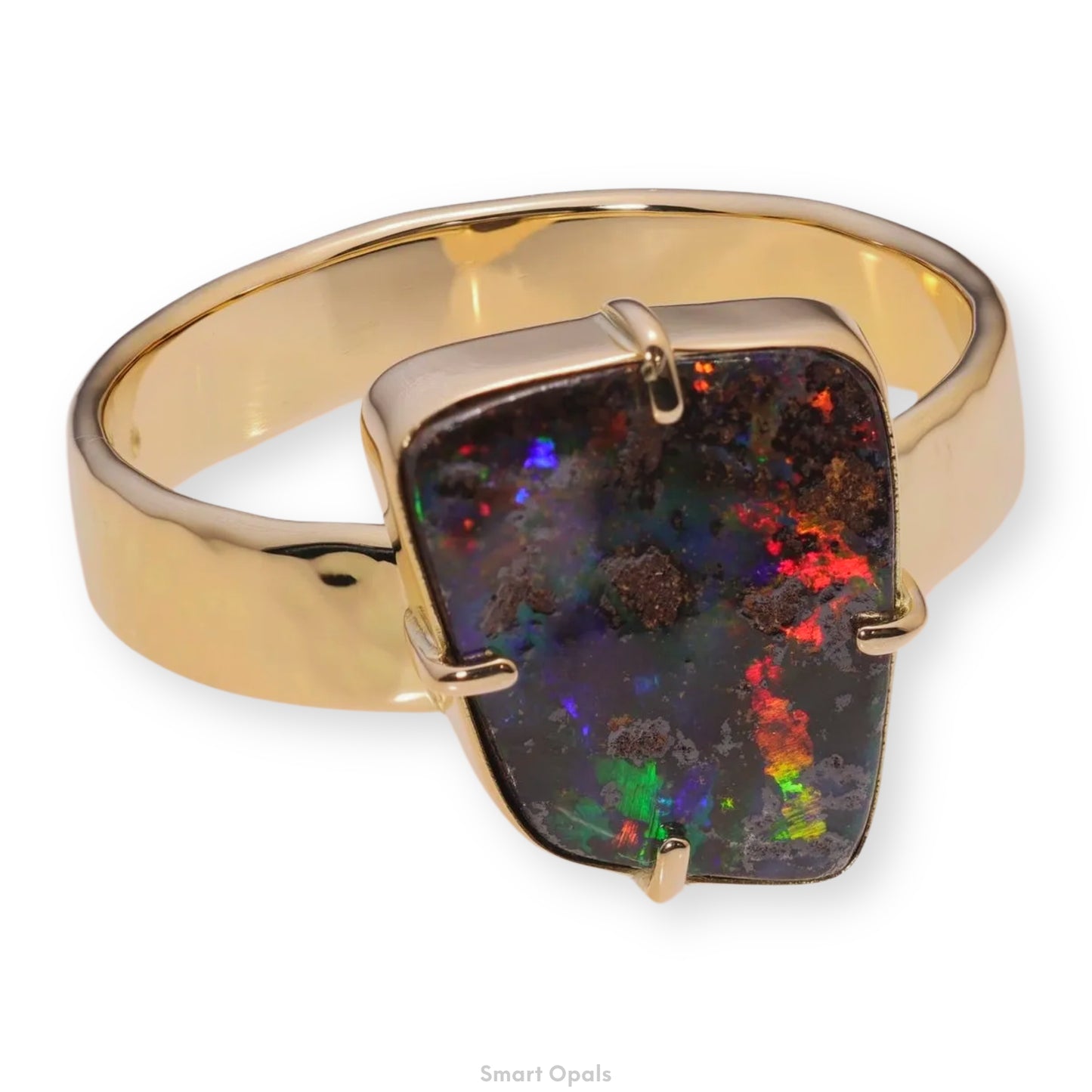 Atoll Boulder Opal 18K Gold Ring 21048