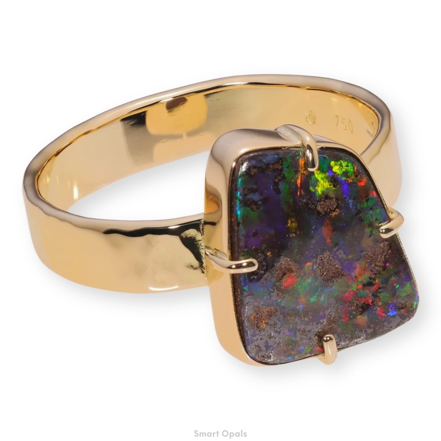 Atoll Boulder Opal 18K Gold Ring 21048