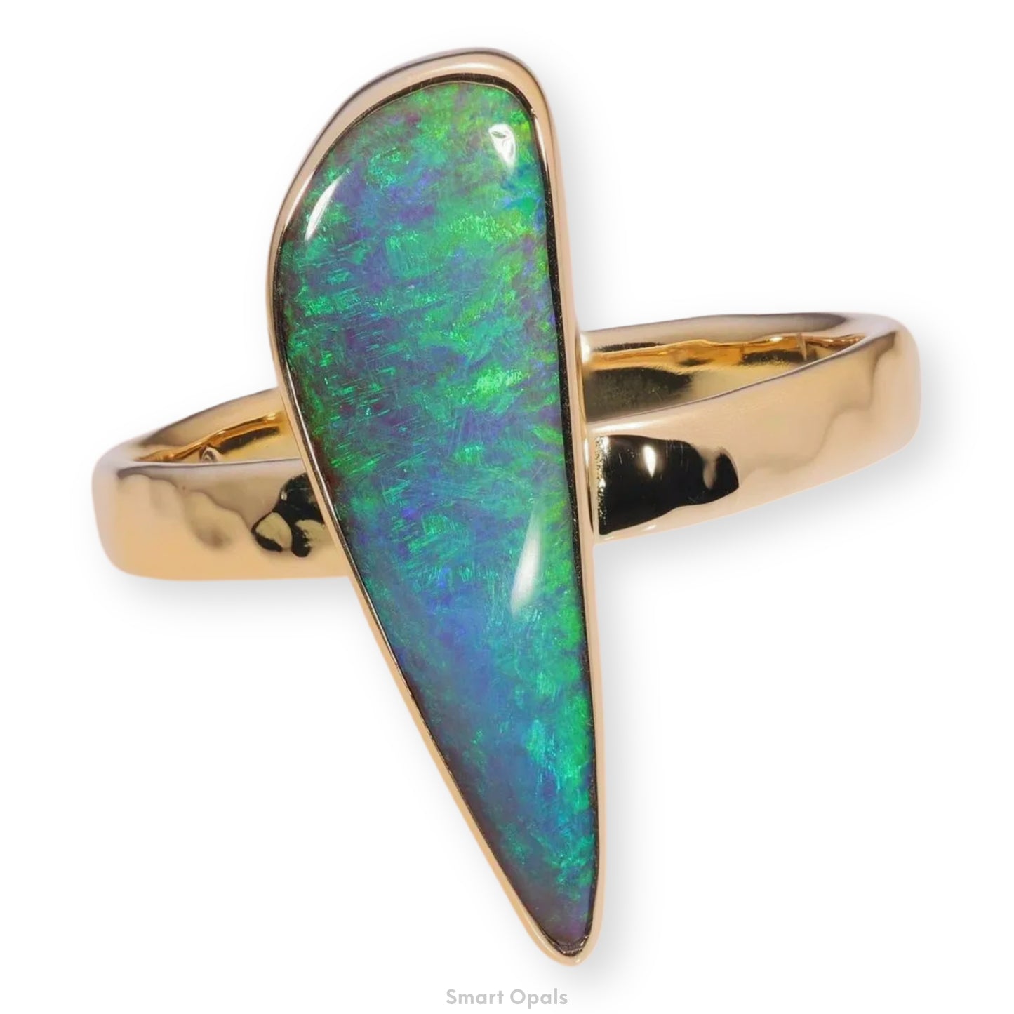 Atoll Boulder Opal 14K Gold Ring 21292